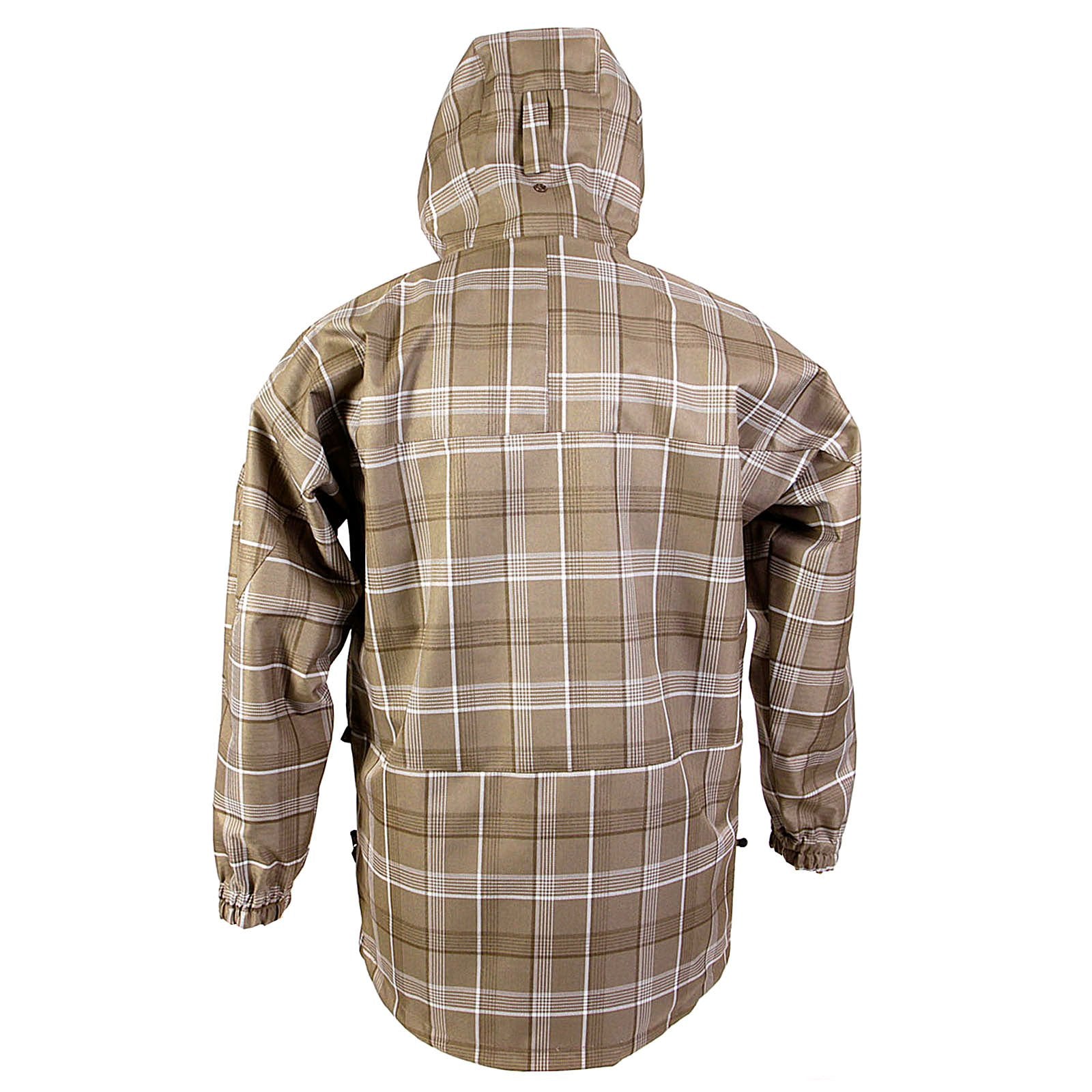 YOROPIKO MARTIN YAT MING REGULAR FIT HOODED CHECKED COFFEE COLOURED FUNCTIONAL JACKET REDM3160
