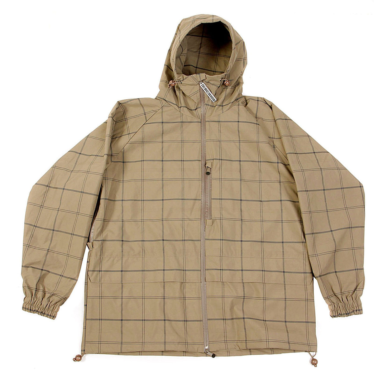 YOROPIKO MARTIN YAT MING REGULAR FIT HOODED COFFEE CHECKED FUNCTIONAL JACKET REDM3170