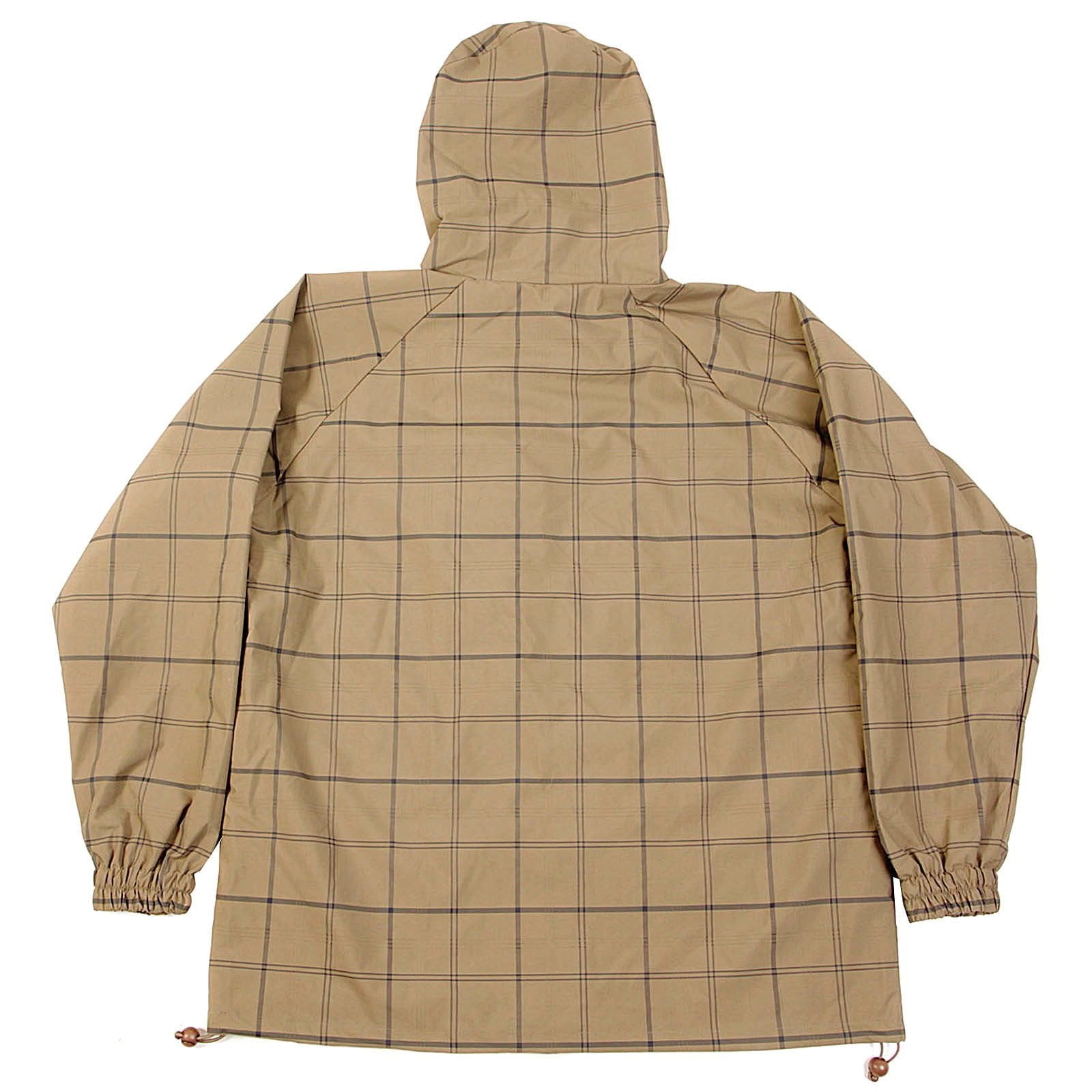 YOROPIKO MARTIN YAT MING REGULAR FIT HOODED COFFEE CHECKED FUNCTIONAL JACKET REDM3170