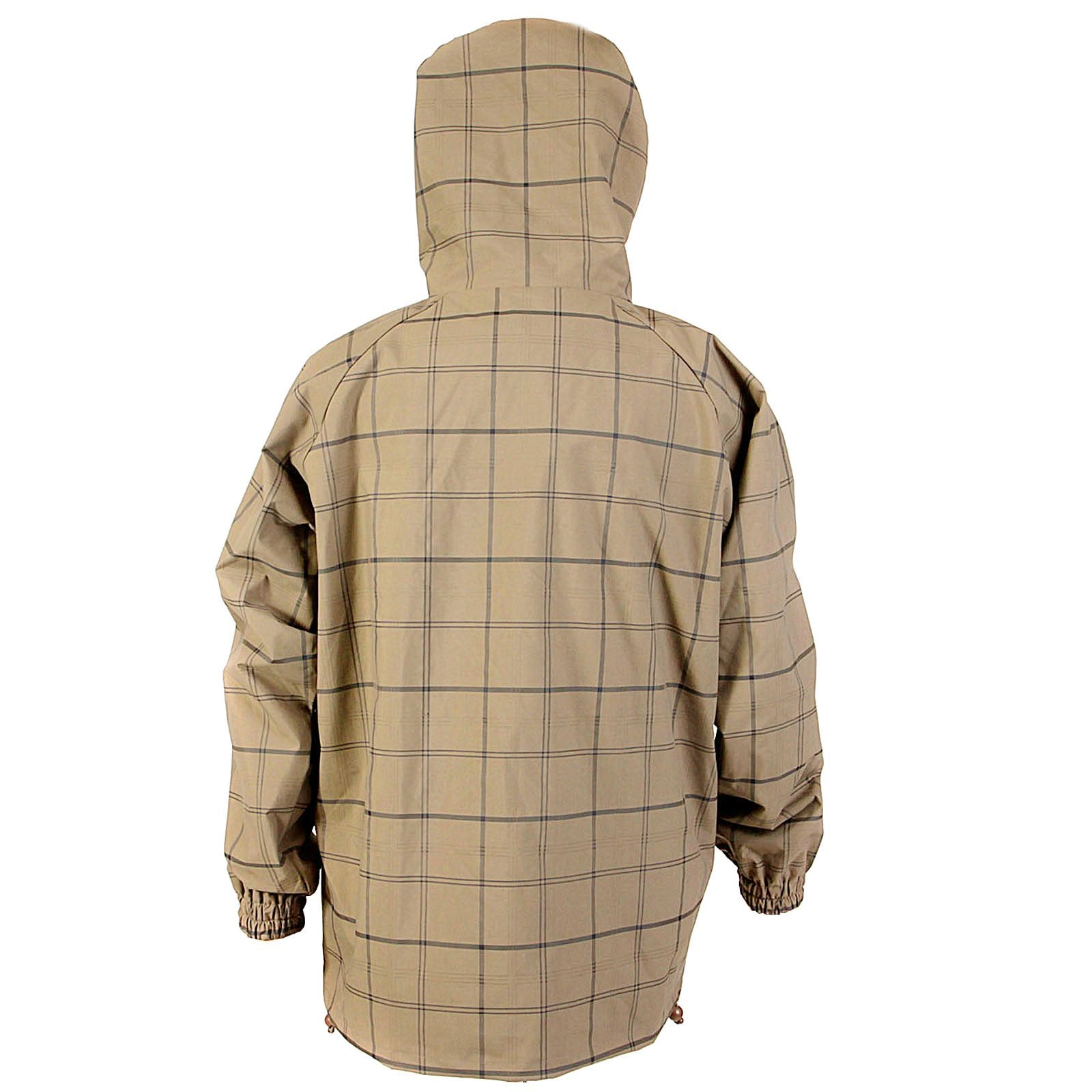 YOROPIKO MARTIN YAT MING REGULAR FIT HOODED COFFEE CHECKED FUNCTIONAL JACKET REDM3170