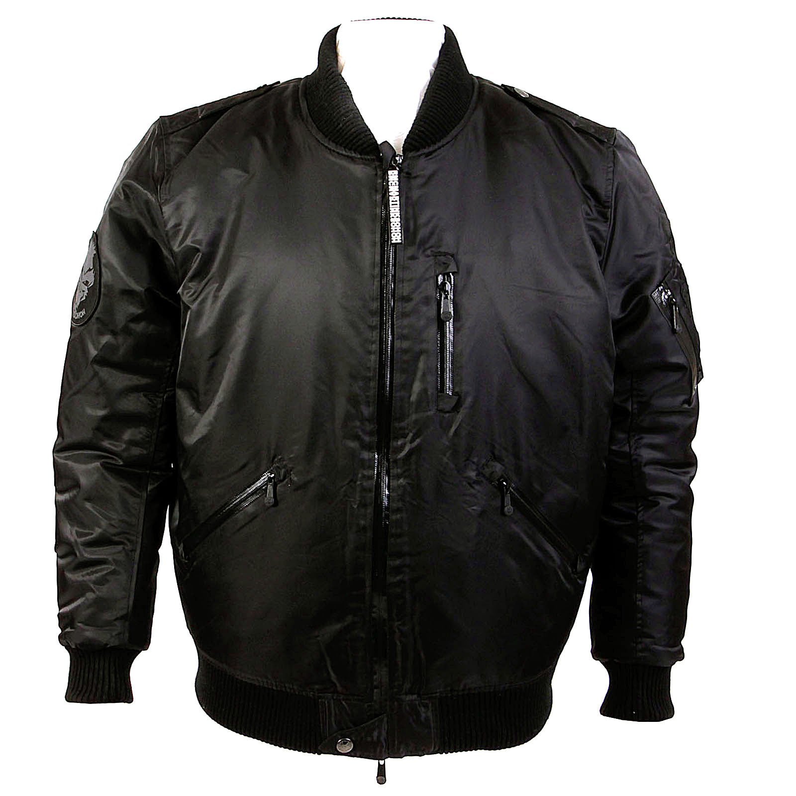 YOROPIKO X RMC RED MONKEY JEANS MA1 PADDED BLACK WIND AND WATER PROOF JACKET REDM3158