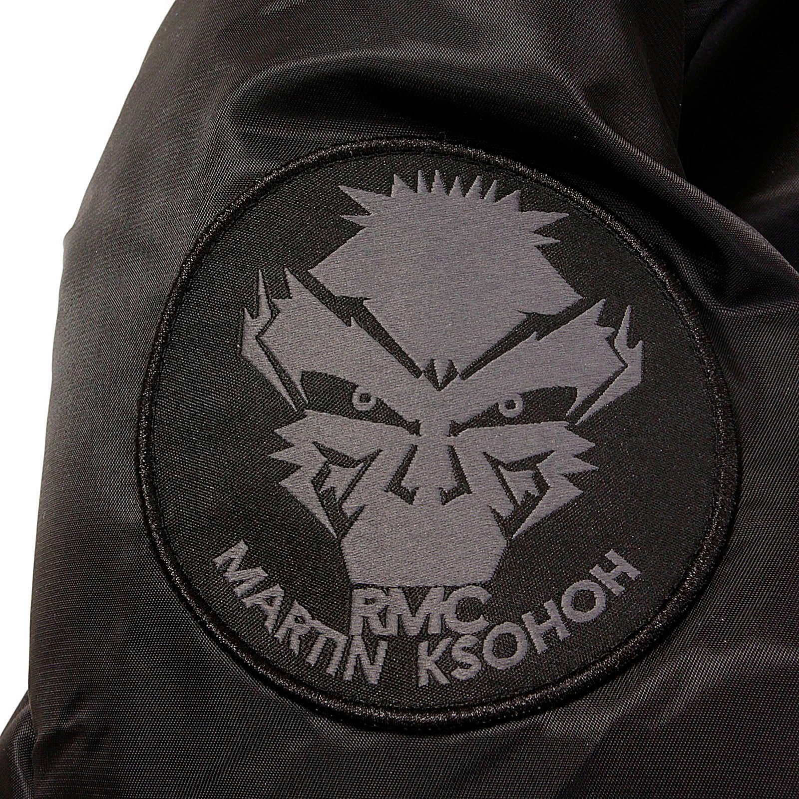YOROPIKO X RMC RED MONKEY JEANS MA1 PADDED BLACK WIND AND WATER PROOF JACKET REDM3158