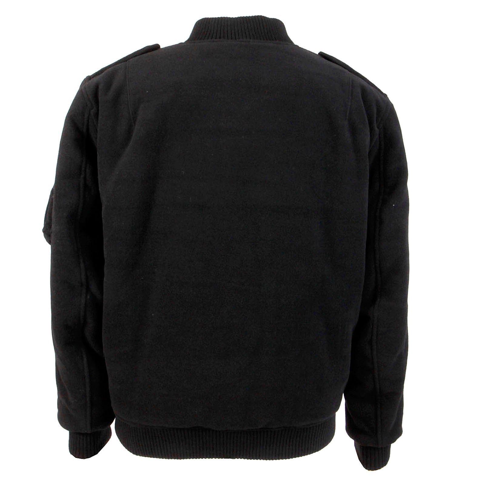 YOROPIKO X RMC RED MONKEY JEANS REGULAT FIT PADDED BLACK WOOL AND POLYESTER WIND AND WATER PROOF JACKET REDM3159