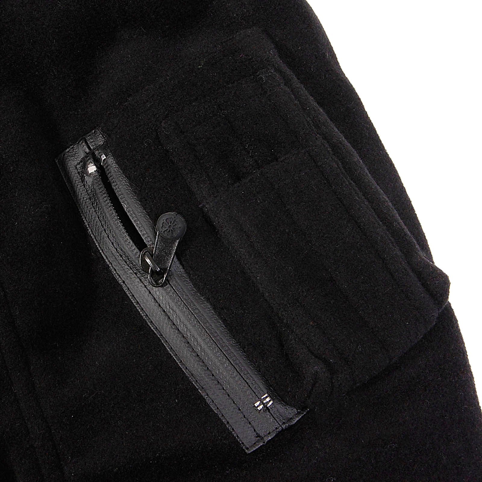 YOROPIKO X RMC RED MONKEY JEANS REGULAT FIT PADDED BLACK WOOL AND POLYESTER WIND AND WATER PROOF JACKET REDM3159