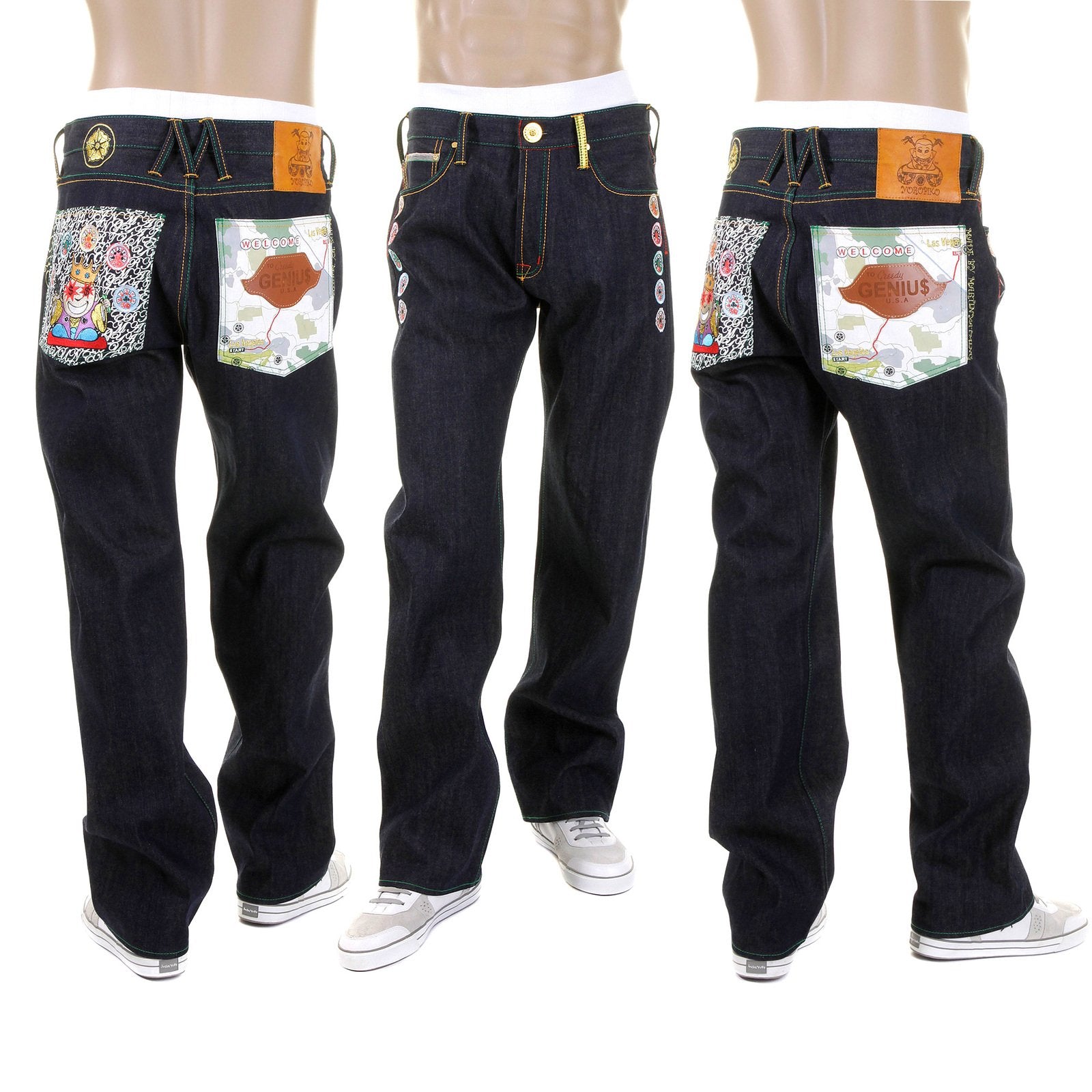 YOROPIKO SIGNATURE MARTIN YAT MING GREEDY GENIUS SELVEDGE DENIM JEANS YORO5816