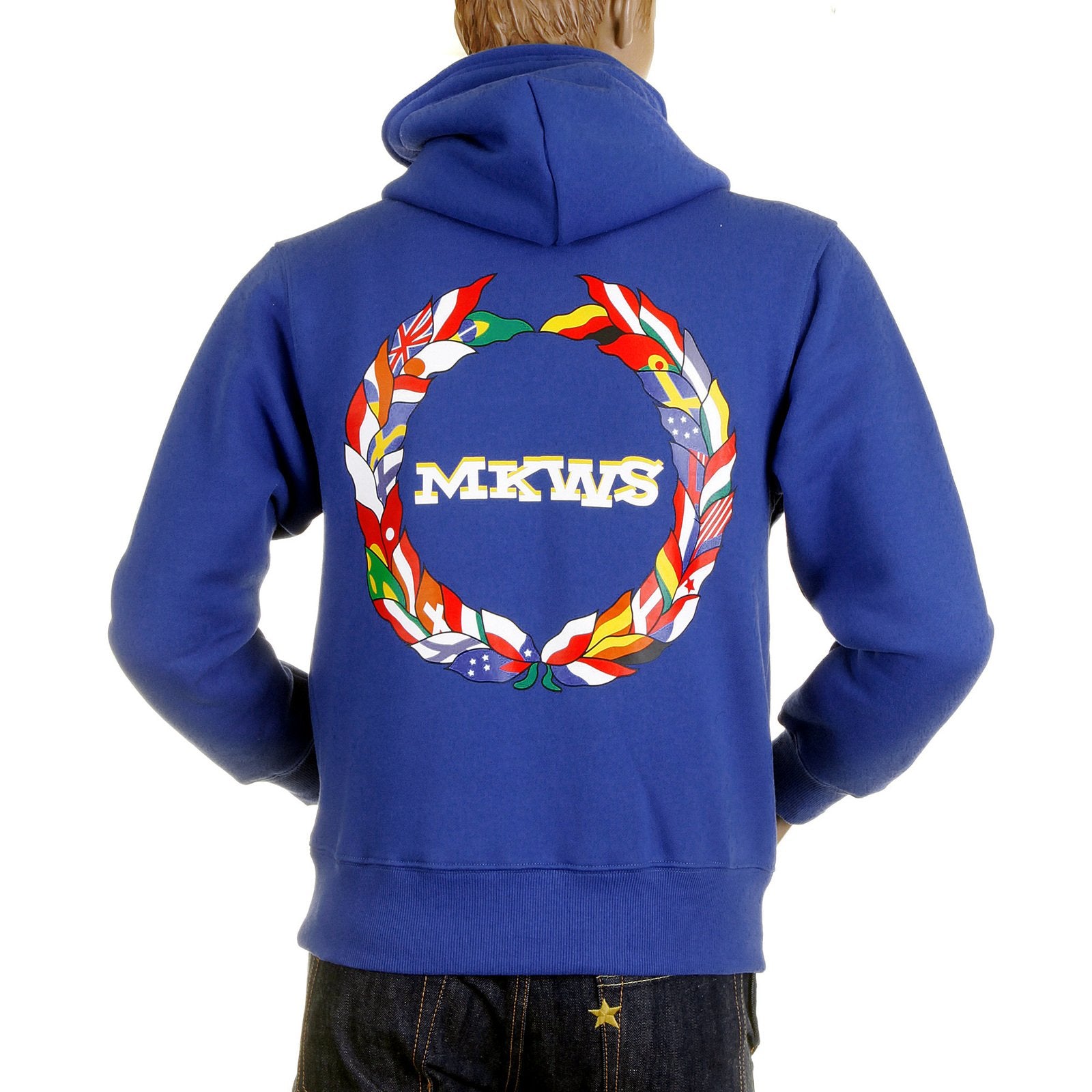 RMC MARTIN KSOHOH MKWS ROYAL BLUE HOODED ZIPPED REGULAR FIT SWEATSHIRT FOR MEN REDM2320