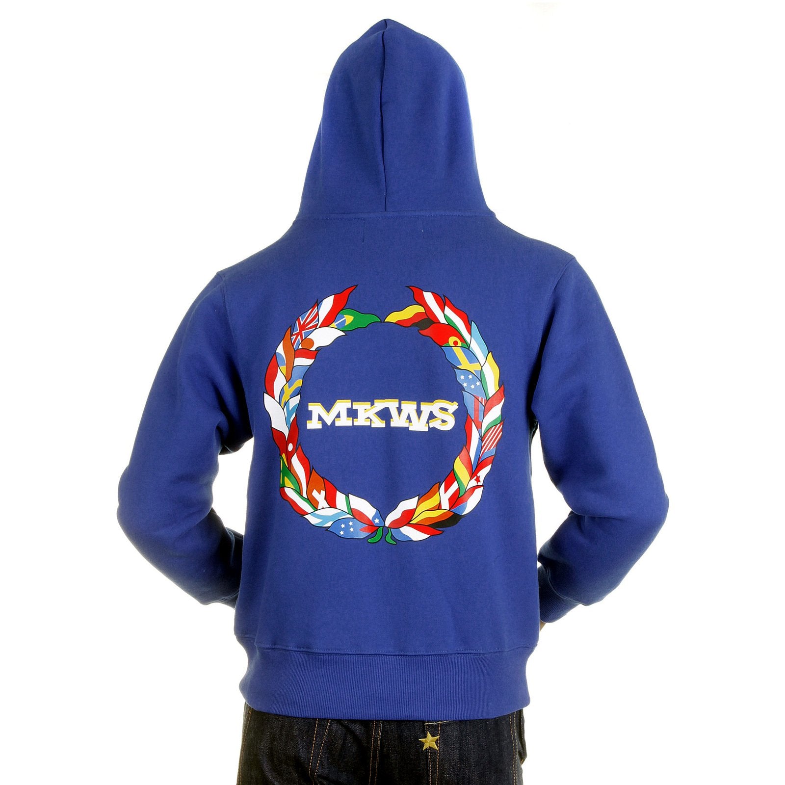 RMC MARTIN KSOHOH MKWS ROYAL BLUE HOODED ZIPPED REGULAR FIT SWEATSHIRT FOR MEN REDM2320