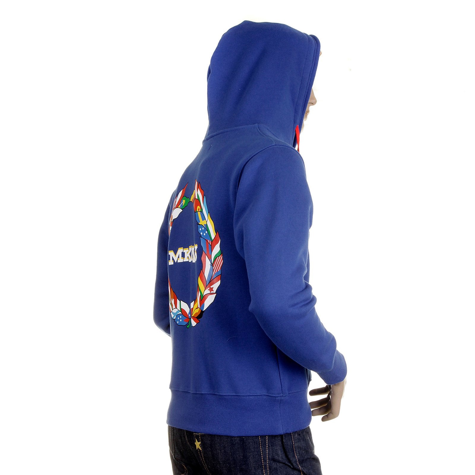RMC MARTIN KSOHOH MKWS ROYAL BLUE HOODED ZIPPED REGULAR FIT SWEATSHIRT FOR MEN REDM2320