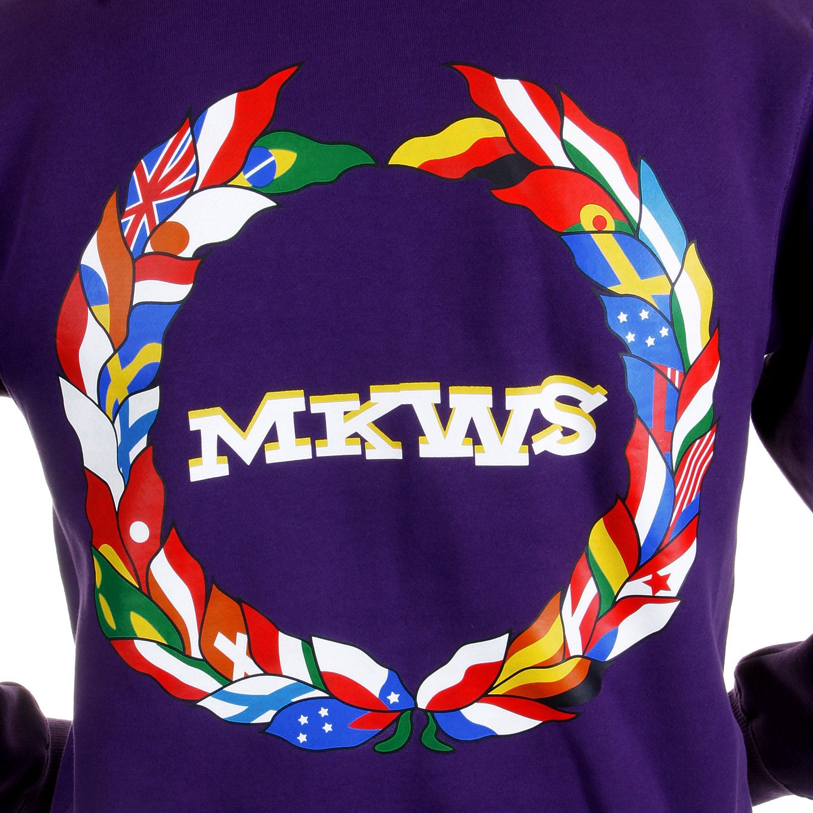 RMC MARTIN KSOHOH MKWS REGULAR FIT 100% COTTON ZIPPED HOODED SWEATSHIRT IN PURPLE REDM2319