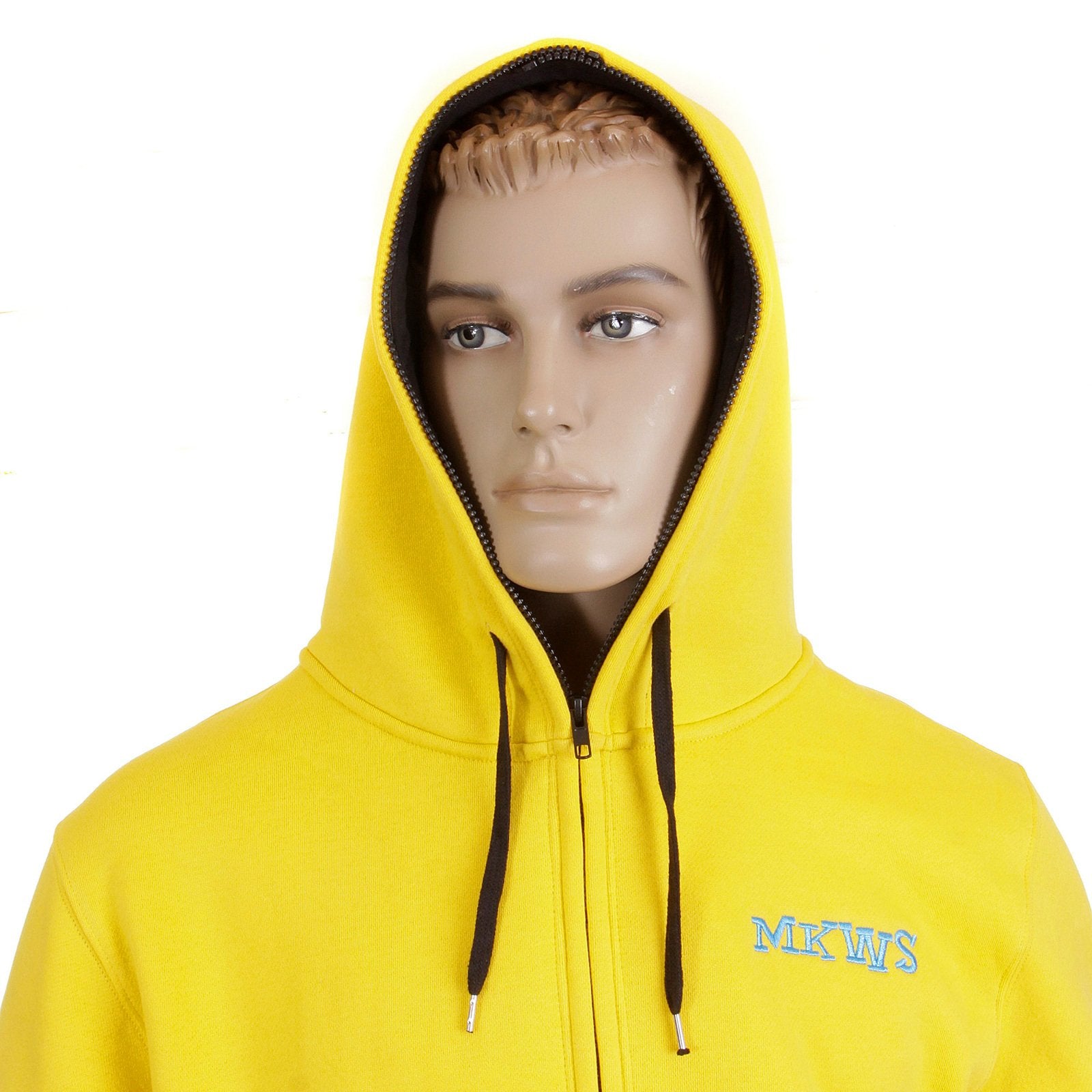 RMC MARTIN KSOHOH MKWS MENS REGULAR FIT HOODED YELLOW LAUREL LEAF PRINTED ZIP UP SWEATSHIRT REDM2321