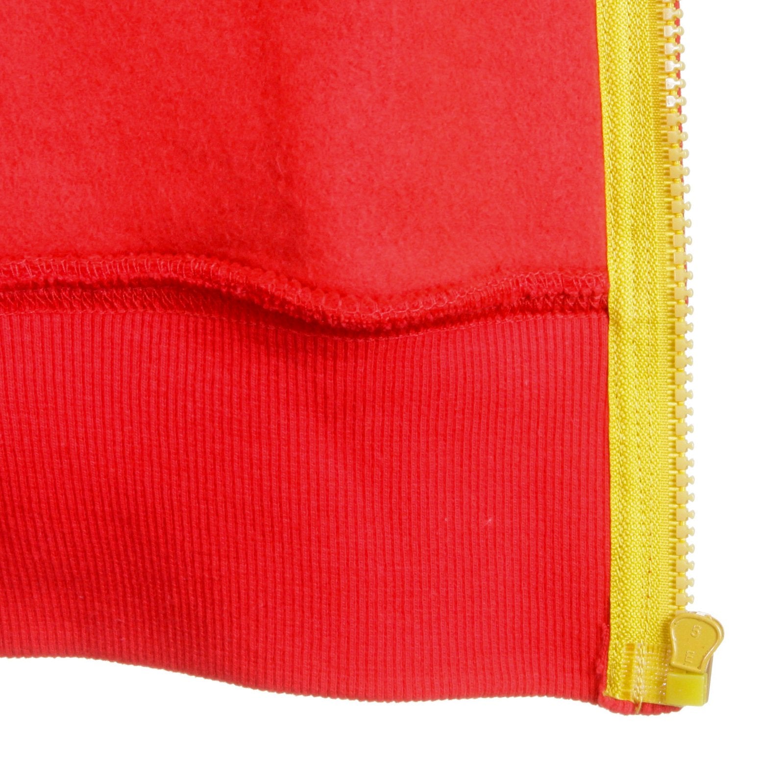 RMC MARTIN KSOHOH MKWS REGULAR FIT HOODED ZIPPED RED SWEATSHIRT WITH EMPIRE MONKEY FLOCK PRINT REDM2332