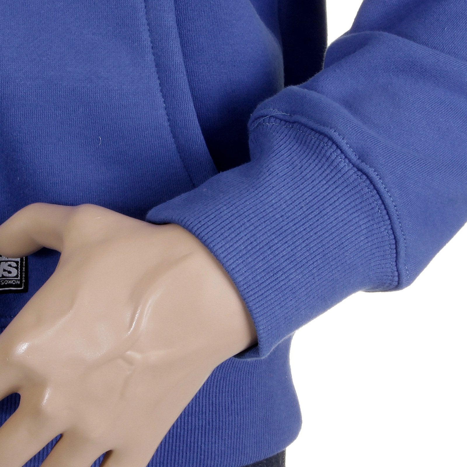 RMC MARTIN KSOHOH MKWS REGULAR FIT HOODED ZIPPED BLUE SWEATSHIRT WITH EMPIRE MONKEY FLOCK PRINT REDM2328