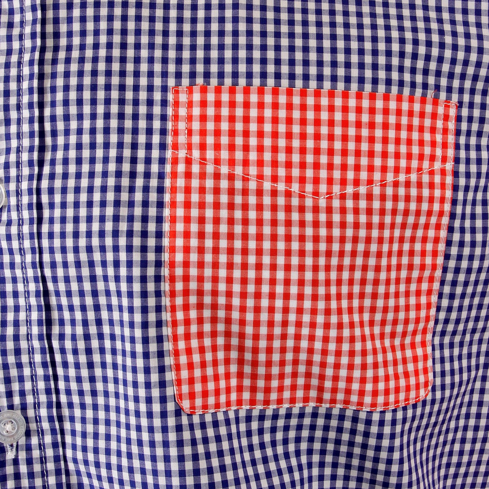RMC MKWS LONG SLEEVED SOFT BUTTON DOWN COLLAR REGULAR FIT RED AND NAVY PATCH SHIRT FOR MEN REDM2111
