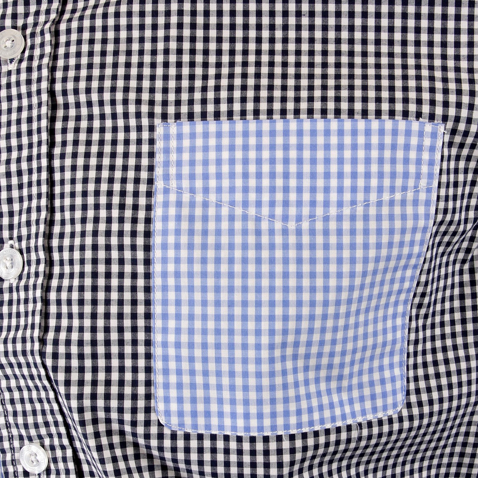 RMC MKWS LONG SLEEVED SOFT BUTTON DOWN COLLAR REGULAR FIT BLUE AND BLACK PATCH SHIRT FOR MEN REDM2109