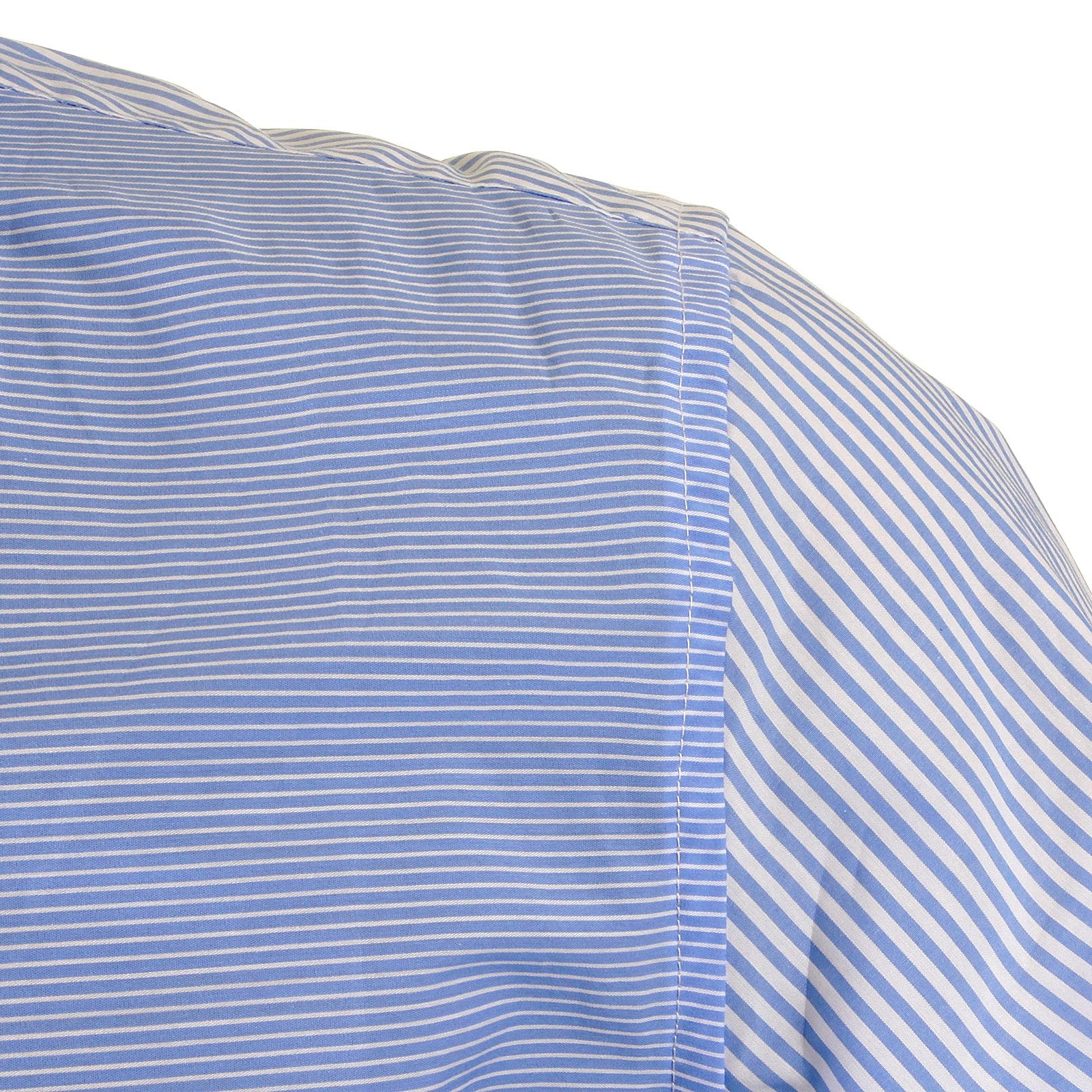 RMC MARTIN KSOHOH MKWS BLUE STRIPED PATCH SLEEVE REGULAR FIT BUTTON DOWN COLLAR SHIRT FOR MEN REDM2110