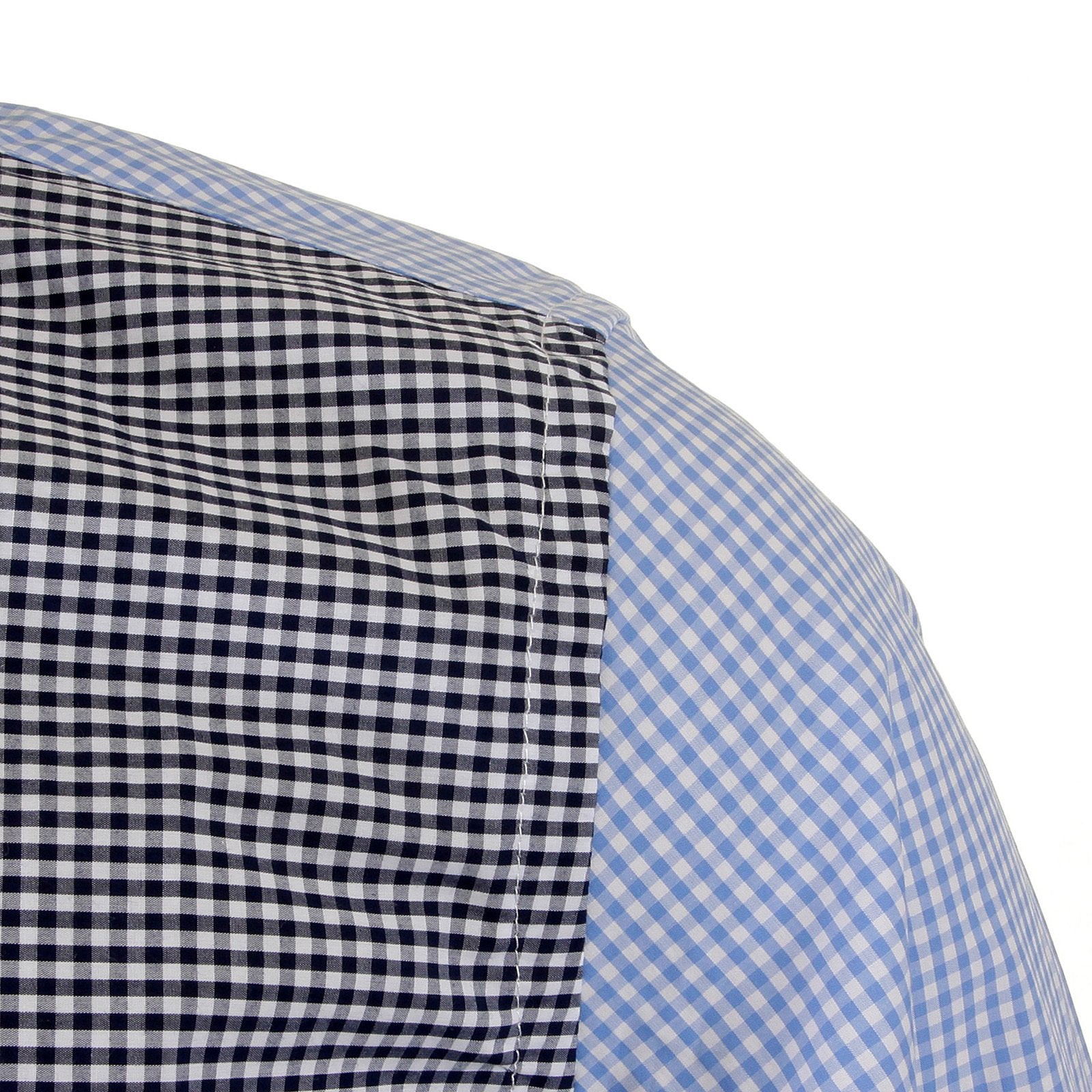 RMC MARTIN KSOHOH MKWS BLACK AND BLUE PATCH SLEEVE REGULAR FIT BUTTON DOWN COLLAR SHIRT FOR MEN REDM2112