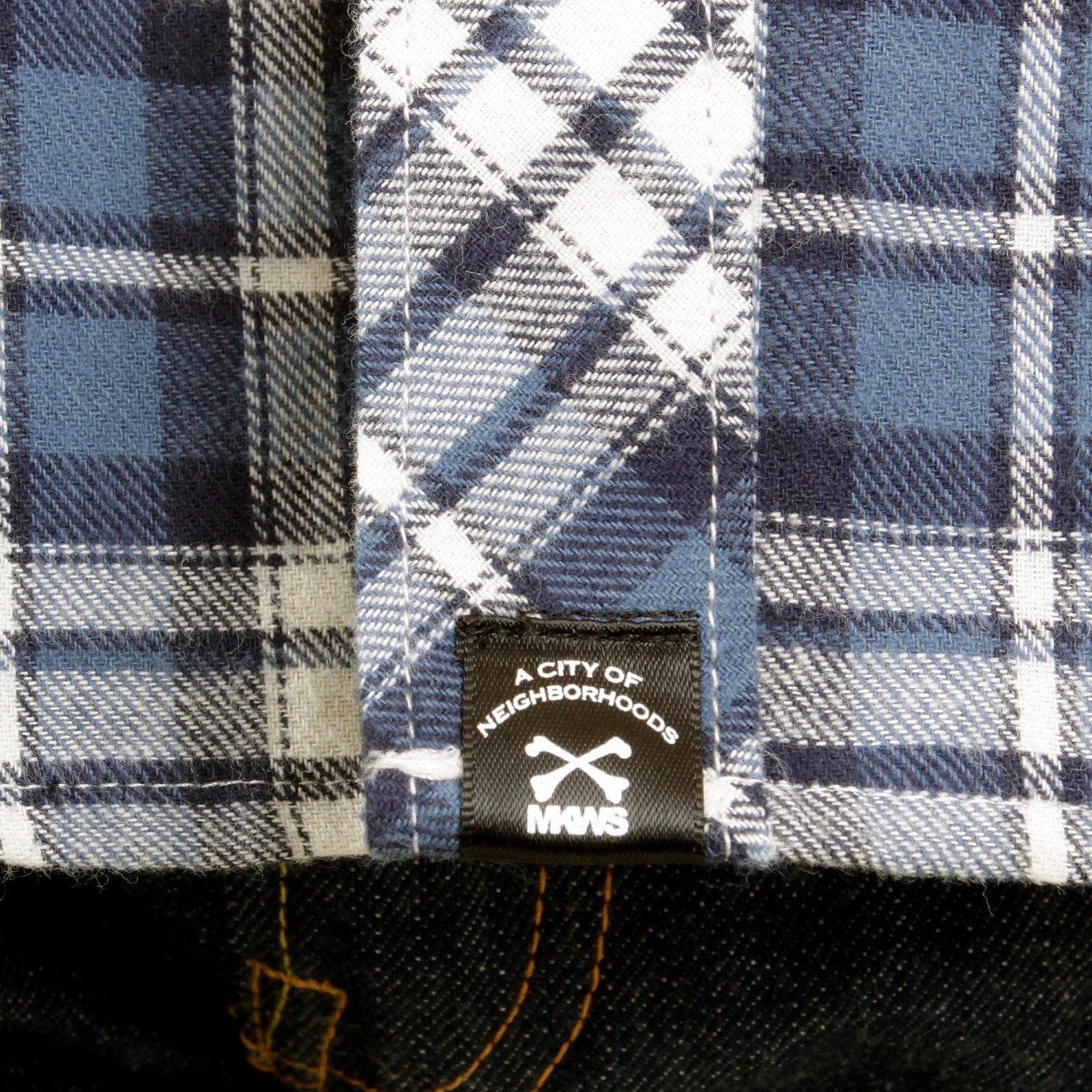 RMC MARTIN KSOHOH MKWS REGULAR FIT LONG SLEEVE BUTTON DOWN COLLAR BLUE CHECKED SHIRT FOR MEN REDM2297