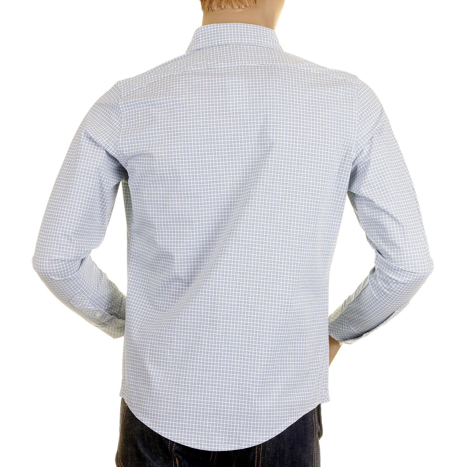 RMC MARTIN KSOHOH MKWS REGULAR FIT LONG SLEEVE SOFT PENNY COLLAR SKY CHECKED SHIRT FOR MEN REDM2307