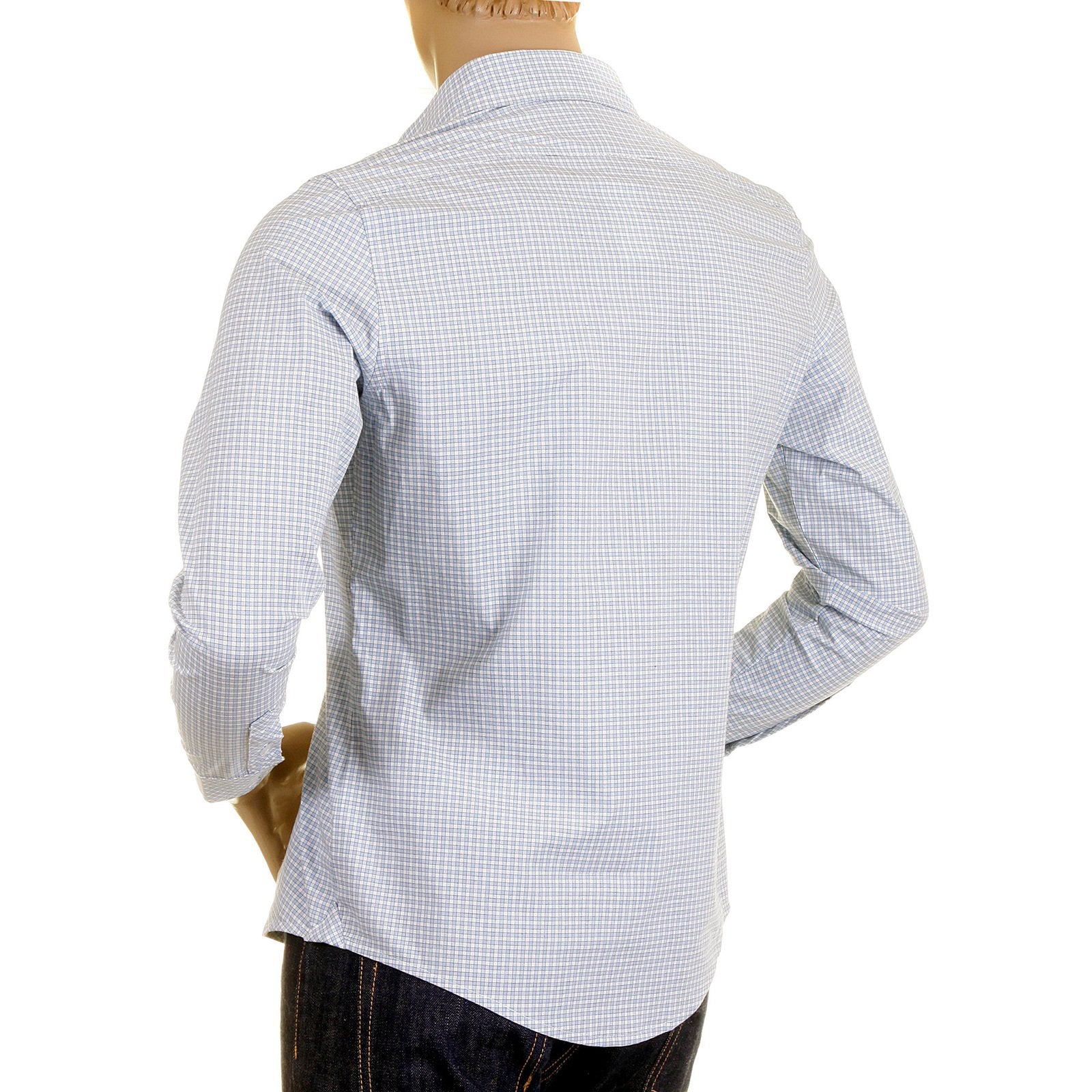 RMC MARTIN KSOHOH MKWS REGULAR FIT LONG SLEEVE SOFT PENNY COLLAR SKY CHECKED SHIRT FOR MEN REDM2307