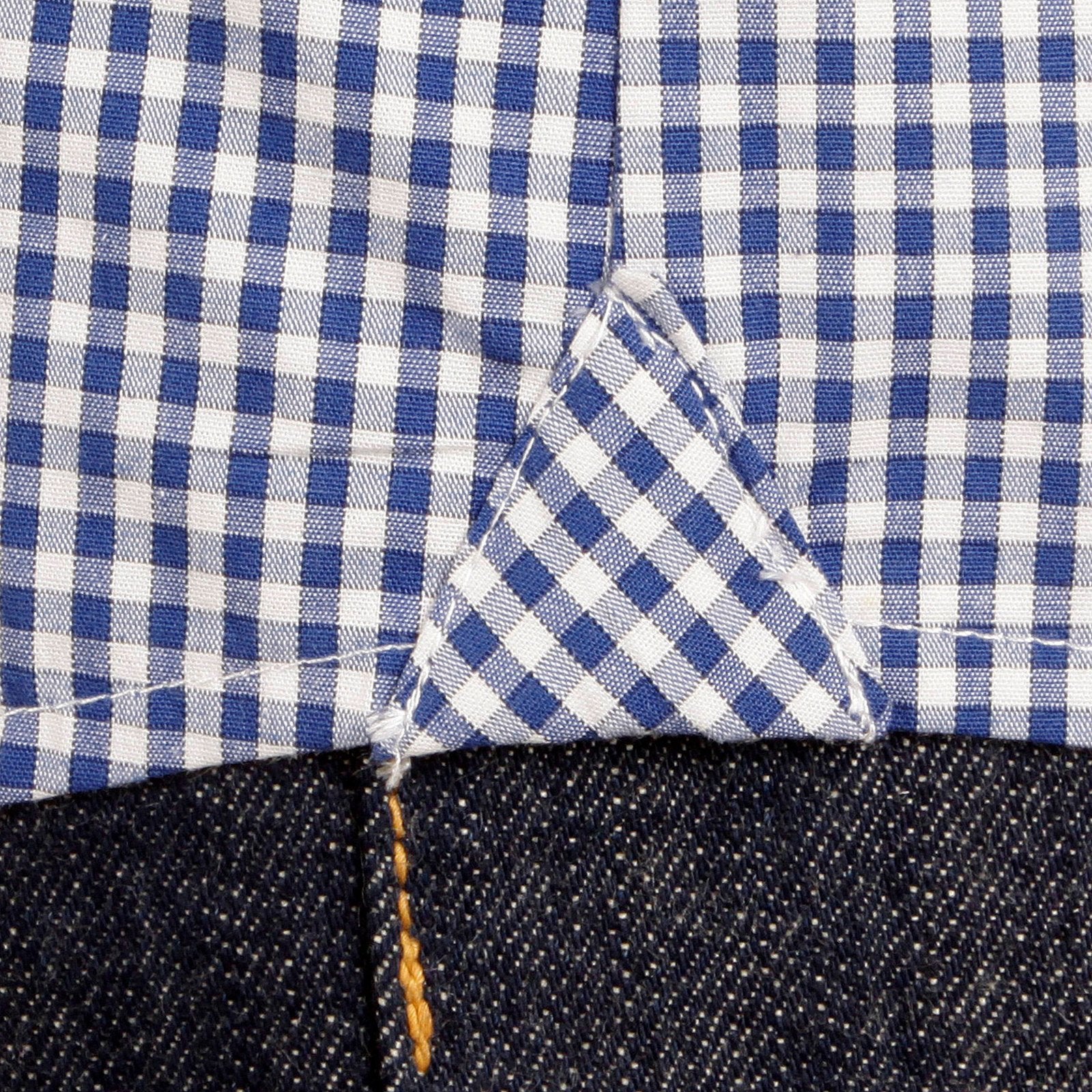 RMC MARTIN KSOHOH MKWS REGULAR FIT LONG SLEEVE SOFT PENNY COLLAR BLUE CHECKED SHIRT FOR MEN REDM2310