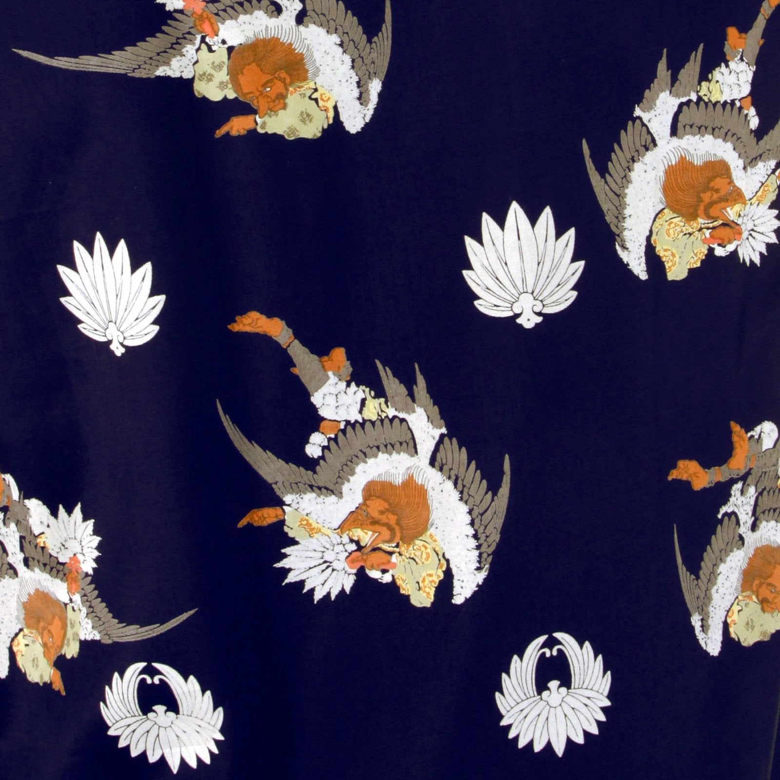 RMC MARTIN KSOHOH REGULAR FIT HUMAN HEAD BIRD BODY NAVY PRINTED SHORT SLEEVE SHIRT FOR MEN REDM0908