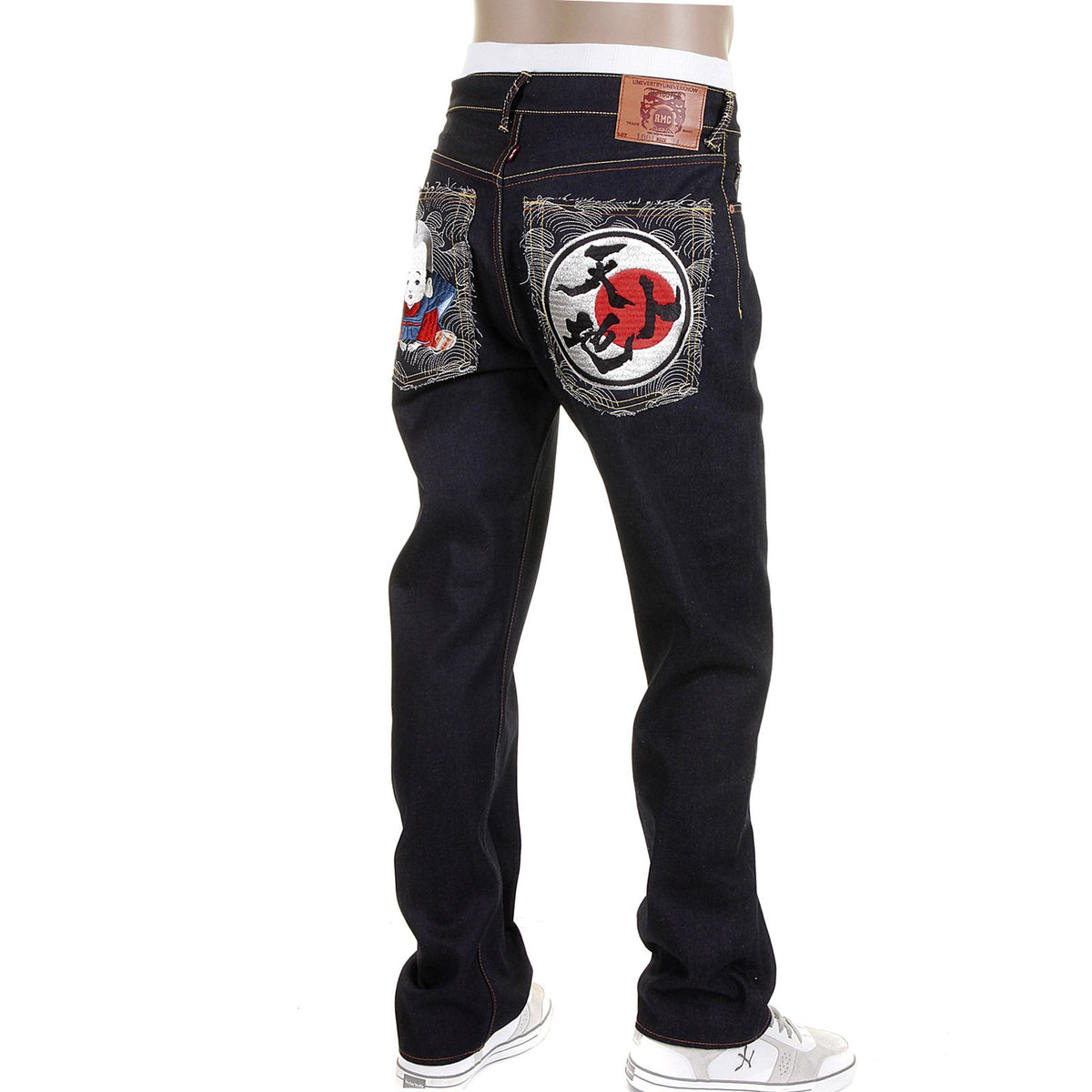 RMC MARTIN KSOHOH JEANS FUKUSUKE &amp; TEN CHI JIN SLIMMER CUT 1001 MODEL DENIM JEANS REDM1162