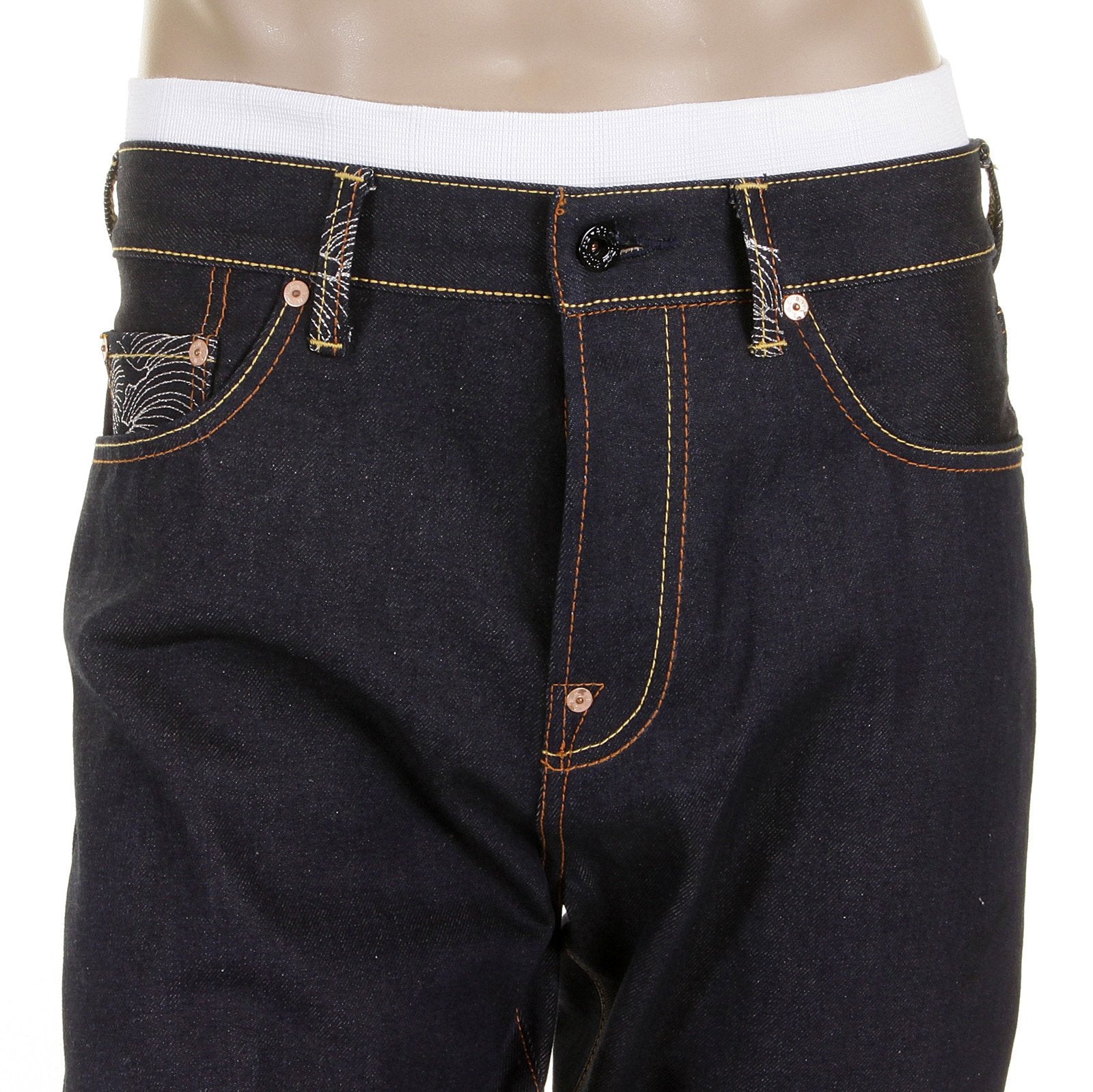RMC MARTIN KSOHOH JEANS FUKUSUKE &amp; TEN CHI JIN SLIMMER CUT 1001 MODEL DENIM JEANS REDM1162
