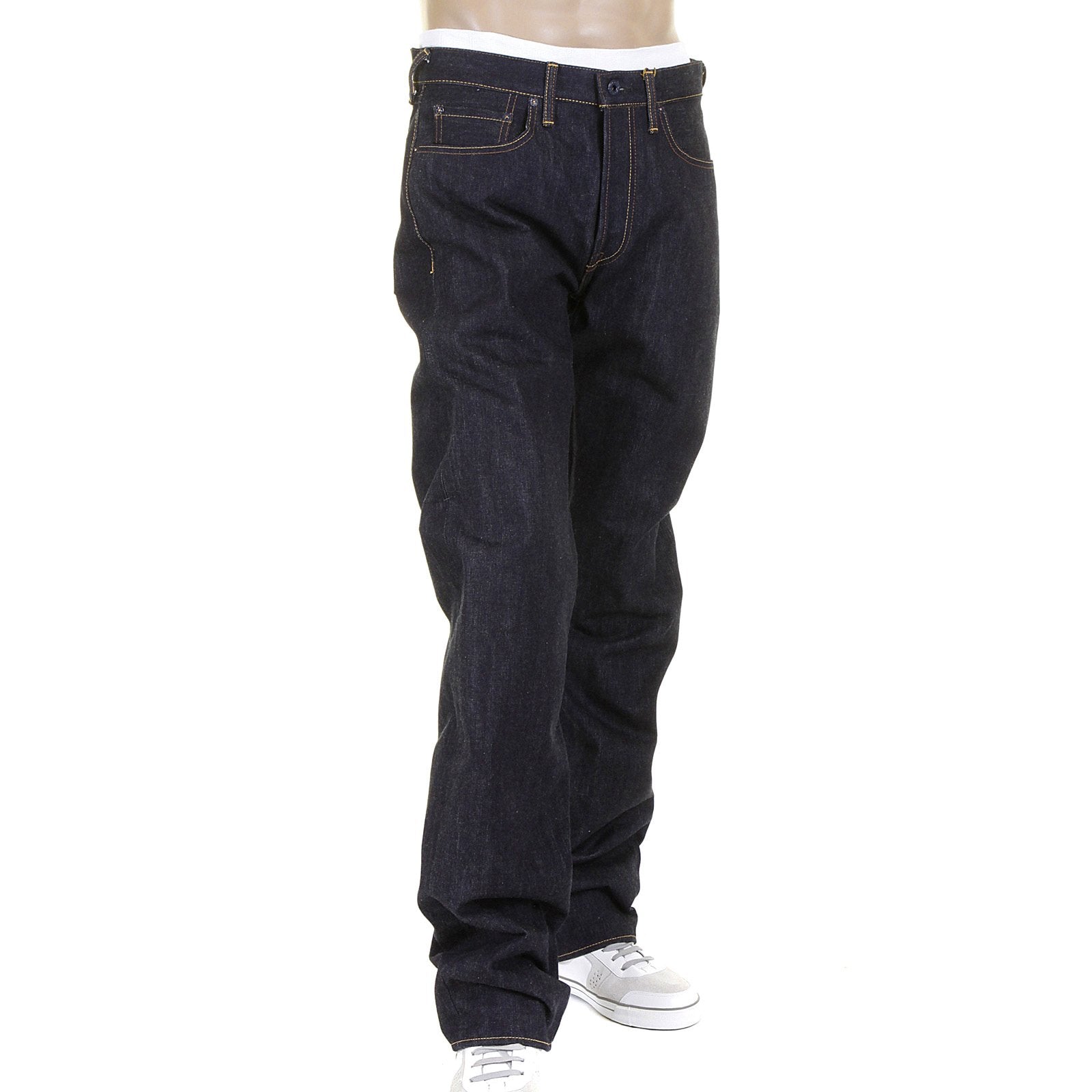 RMC SUPER EXCLUSIVE 1001 SLIM HANDMADE 15.5OZ DARK INDIGO RED LINE SELVEDGE RAW DENIM JEANS REDM2020