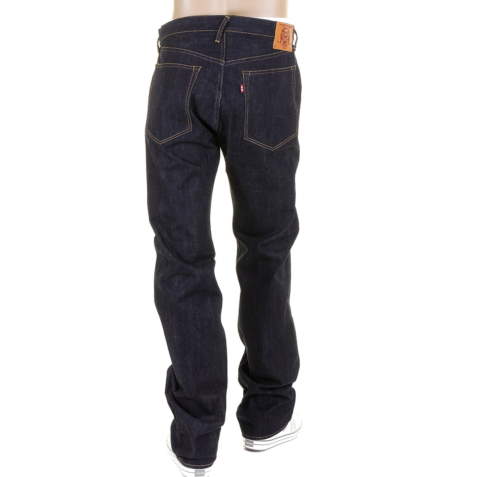 RMC SUPER EXCLUSIVE 1001 SLIM HANDMADE 15.5OZ DARK INDIGO RED LINE SELVEDGE RAW DENIM JEANS REDM2020