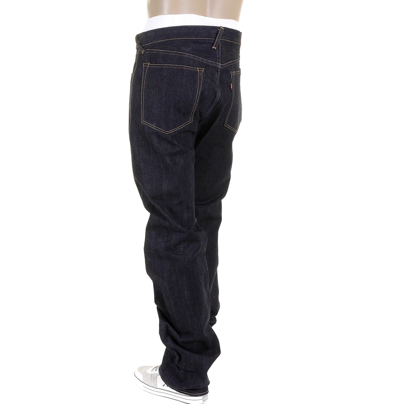 RMC SUPER EXCLUSIVE 1001 SLIM HANDMADE 15.5OZ DARK INDIGO RED LINE SELVEDGE RAW DENIM JEANS REDM2020
