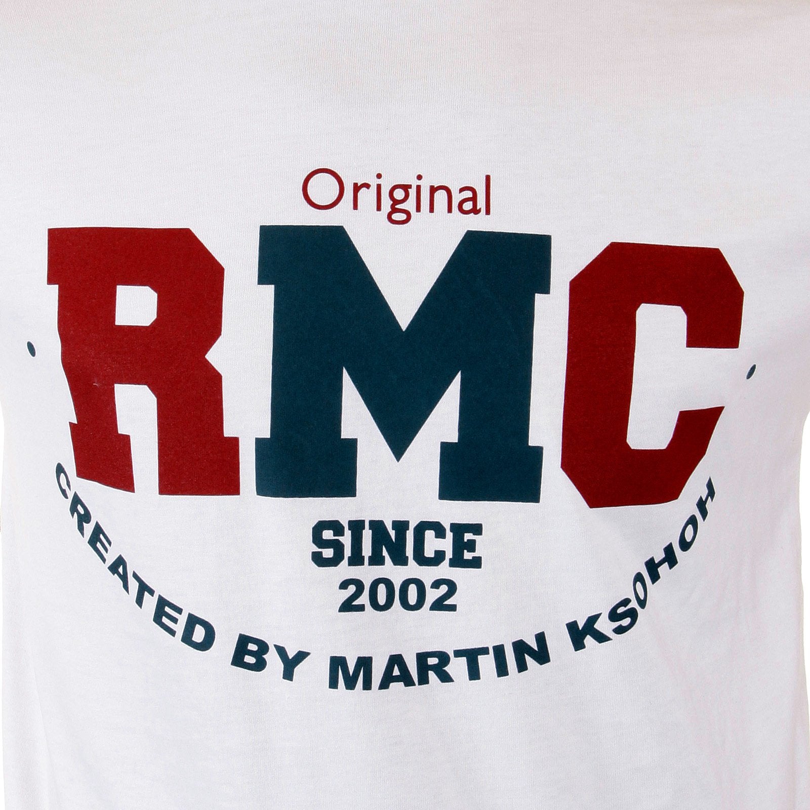 RMC JEANS MENS SHORT SLEEVE NAVY RQT1049 REGULAR FIT COTTON VINTAGE CREWNECK T-SHIRT REDM2095