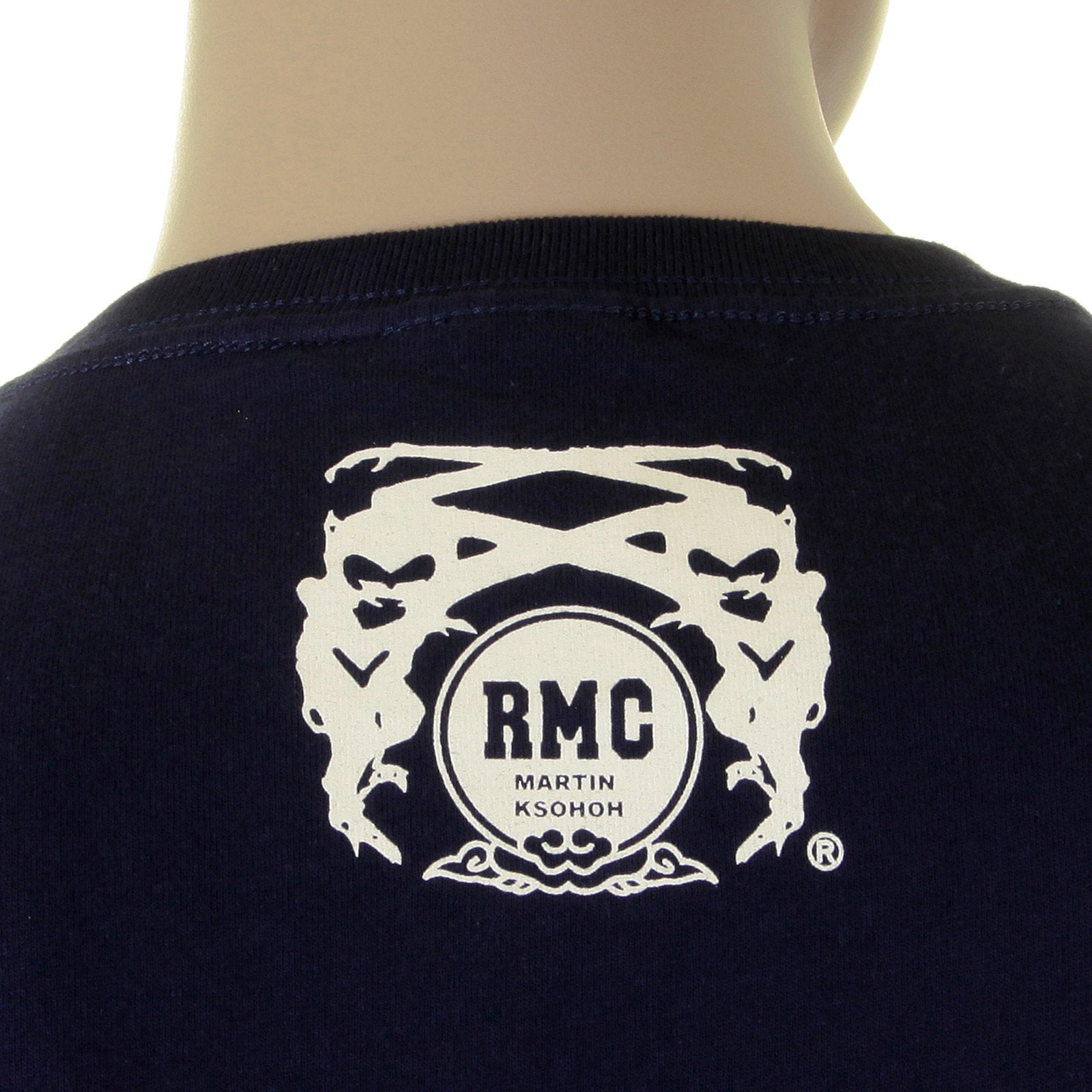 RMC MARTIN KSOHOH MENS NAVY SHORT SLEEVE RQT1049 COTTON REGULAR FIT VINTAGE CREWNECK T-SHIRT REDM2096