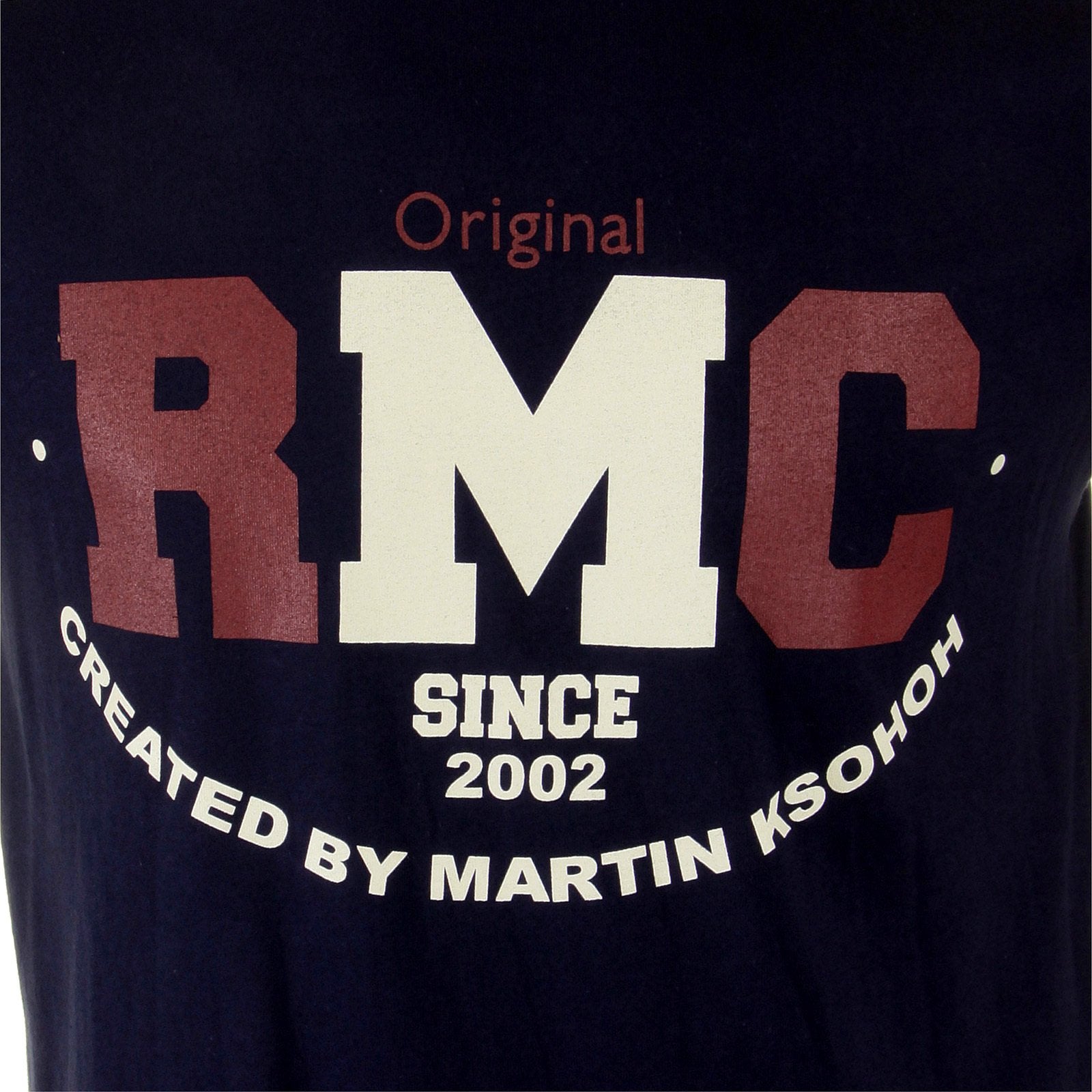 RMC MARTIN KSOHOH MENS NAVY SHORT SLEEVE RQT1049 COTTON REGULAR FIT VINTAGE CREWNECK T-SHIRT REDM2096