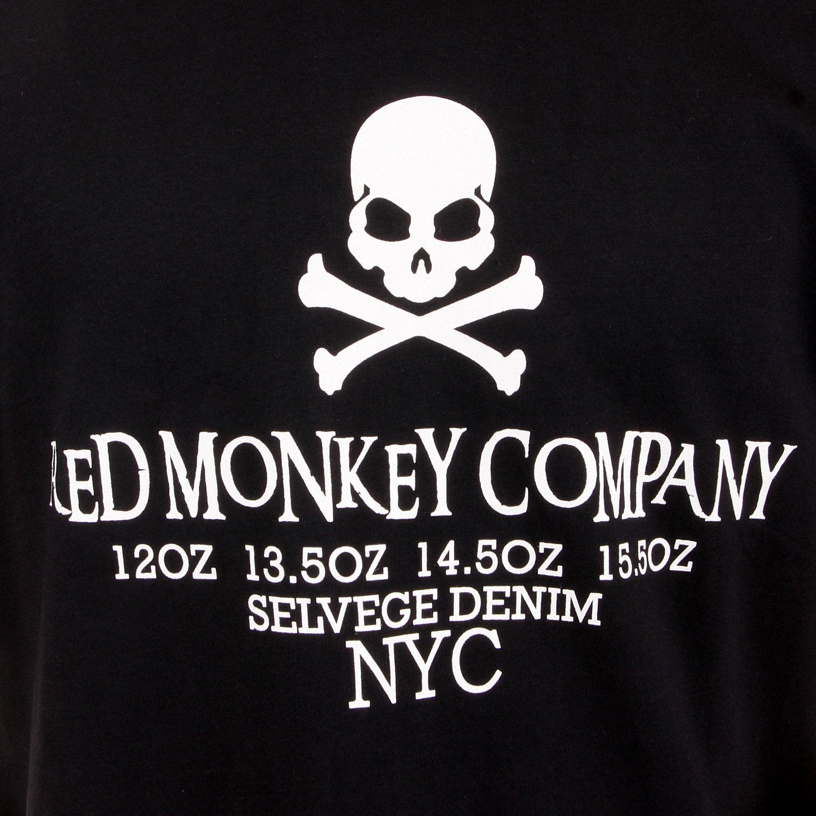 RMC MARTIN KSOHOH SHORT SLEEVE RQT1054 NYC WHITE SKULL REGULAR FIT CREW NECK PRINTED T-SHIRT IN BLACK REDM2126