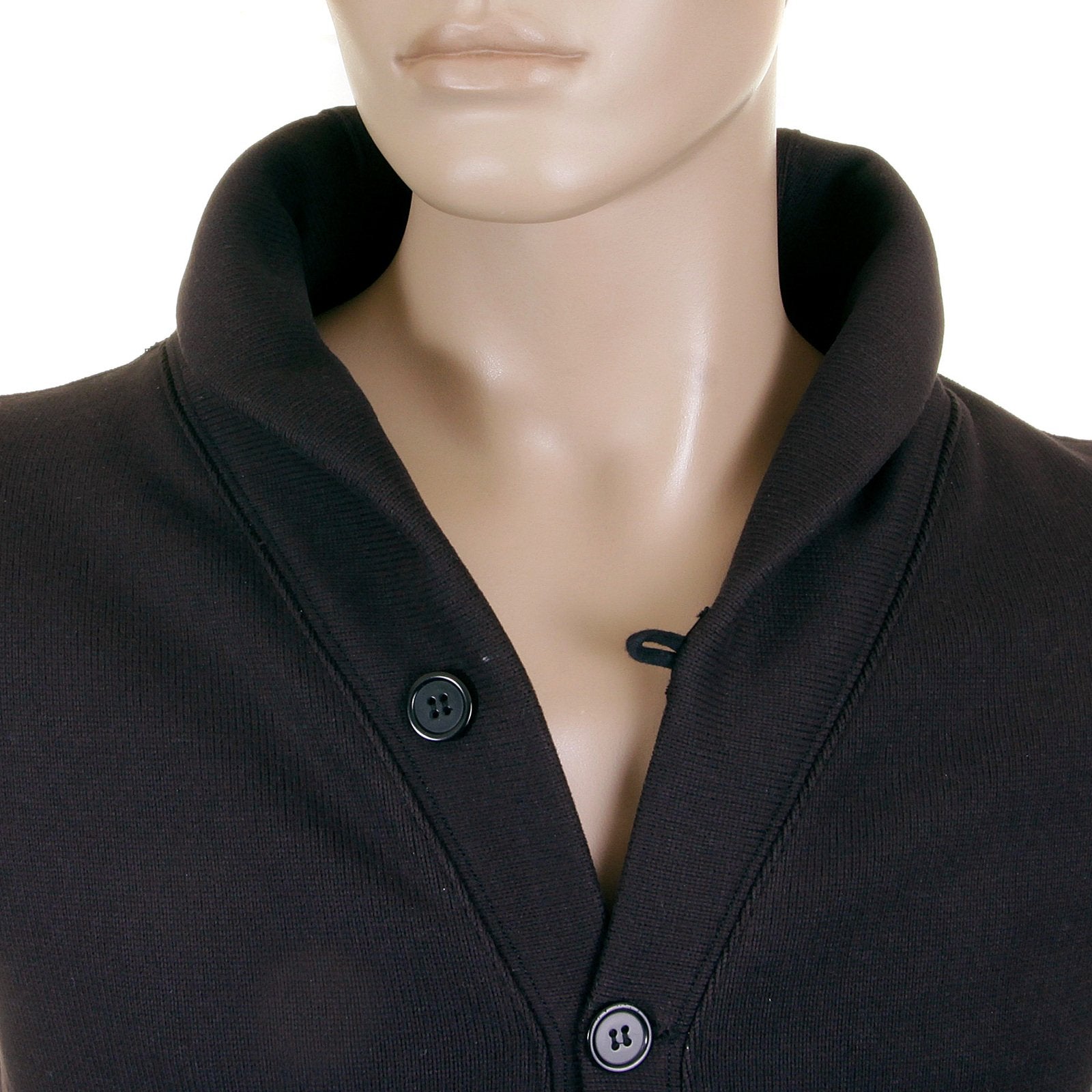 RMC MARTIN KSOHOH MKWS SHAWL COLLARED REGULAR FIT BUTTON UP MENS HEAVY GAUGE JACKET IN BLACK REDM2349