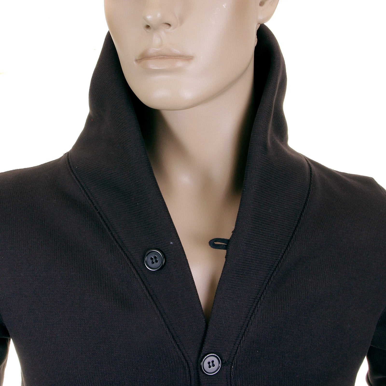 RMC MARTIN KSOHOH MKWS SHAWL COLLARED REGULAR FIT BUTTON UP MENS HEAVY GAUGE JACKET IN BLACK REDM2349