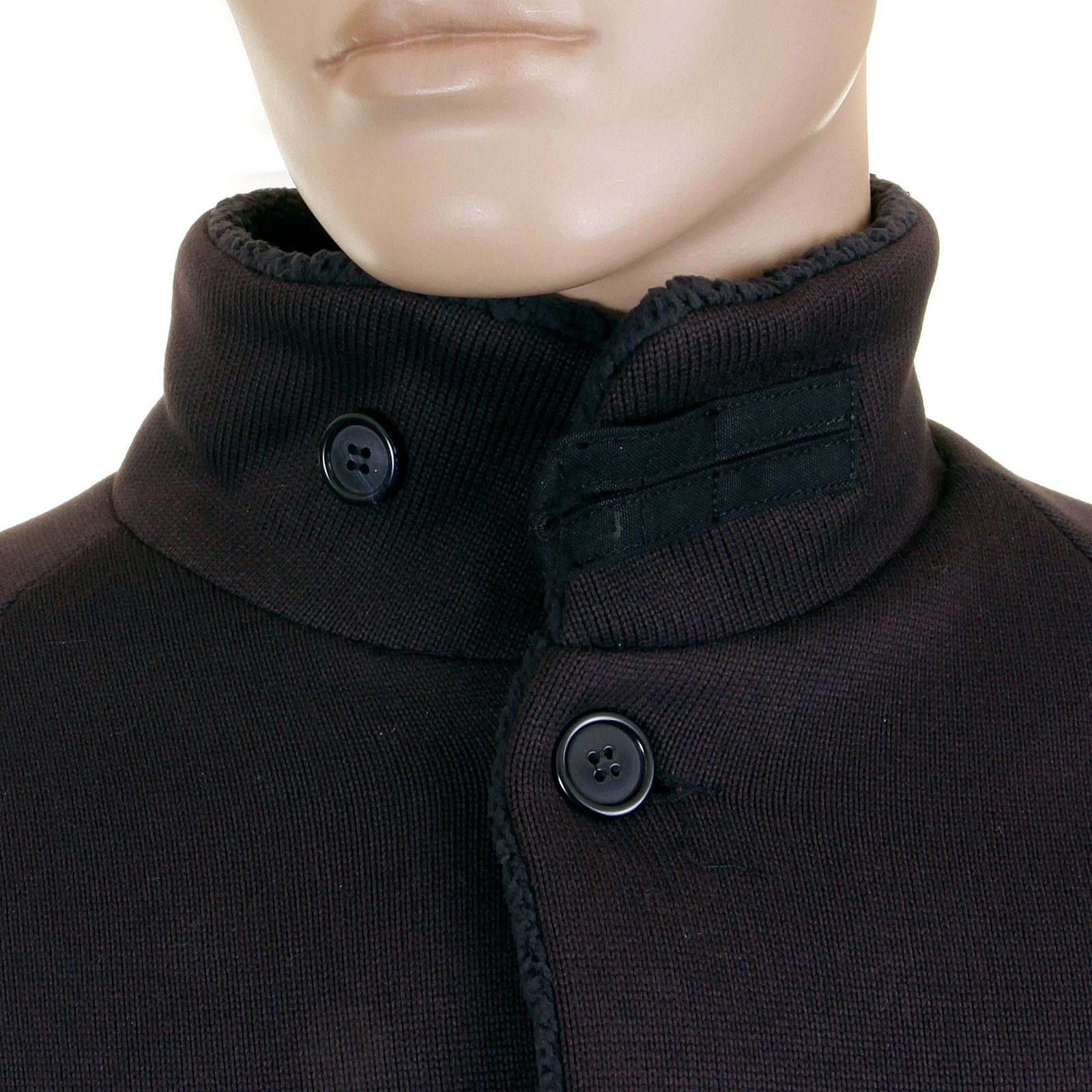 RMC MARTIN KSOHOH MKWS MENS REGULAR FIT FLEECE LINED BUTTON UP BLACK JACKET REDM2347