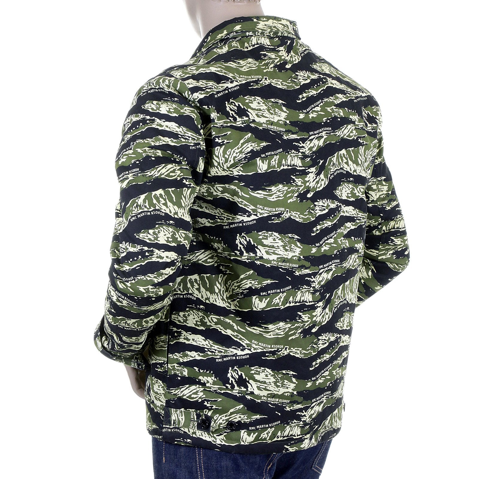RMC MARTIN KSOHOH MENS TIGER CAMO GREEN ZIP UP REGULAR FIT FIELD JACKET REDM2358