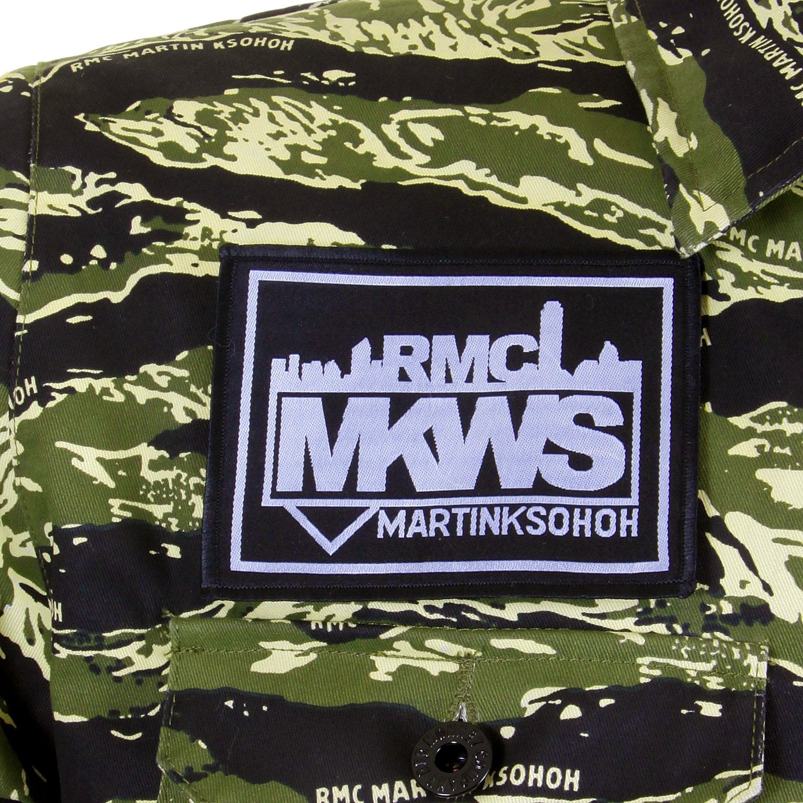 RMC MARTIN KSOHOH MENS TIGER CAMO GREEN ZIP UP REGULAR FIT FIELD JACKET REDM2358