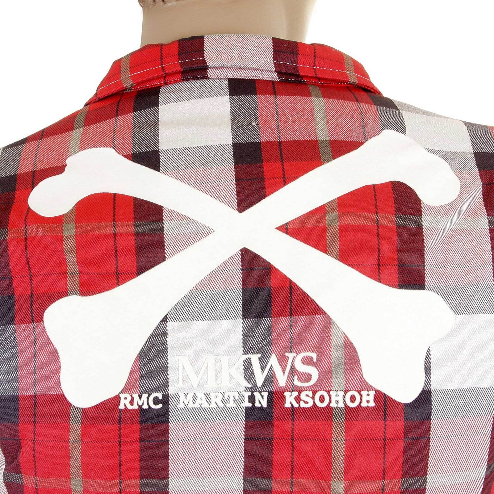 RMC MARTIN KSOHOH MKWS MENS REGULAR FIT ZIP UP RED CHECK PADDED JACKET REDM5823