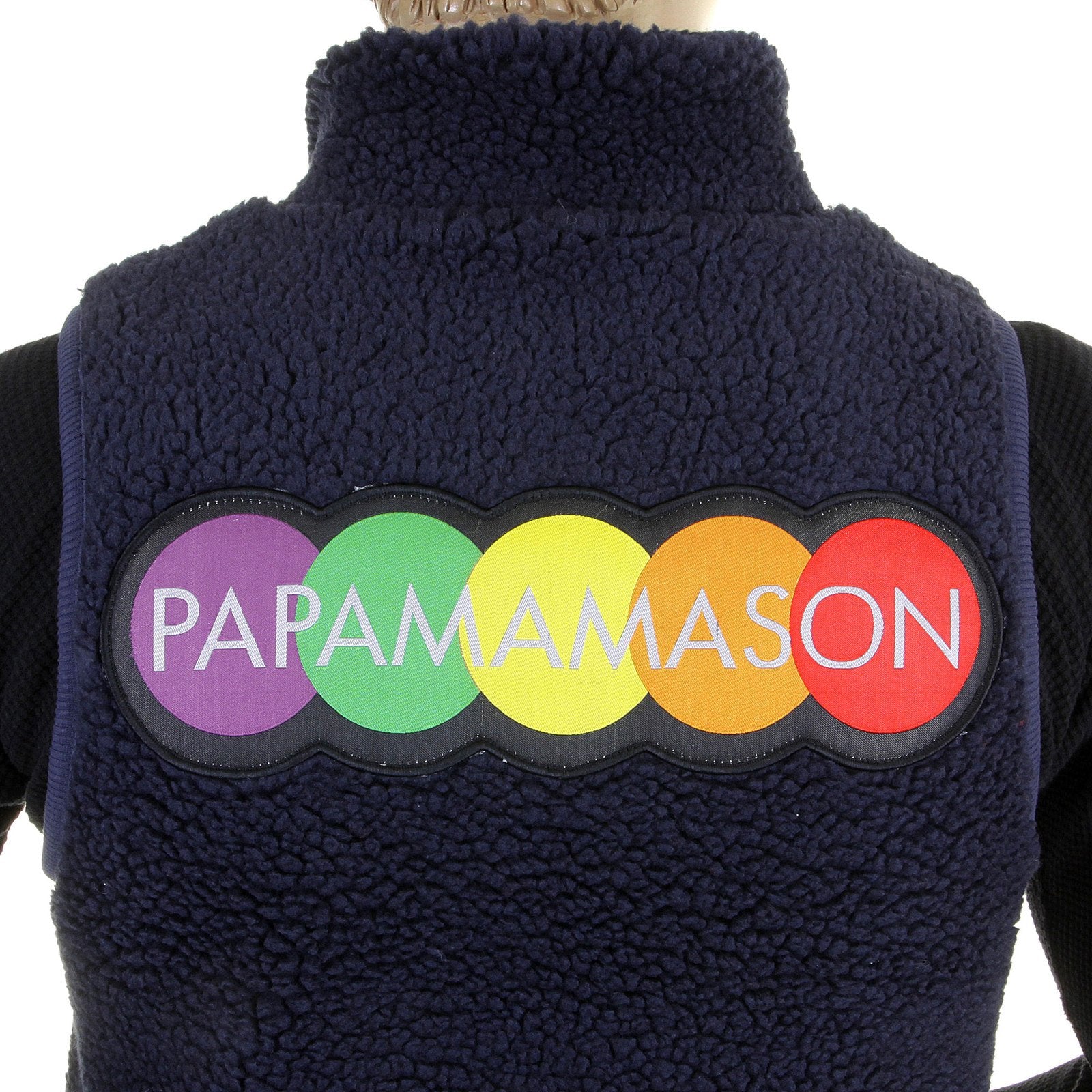 RMC MKWS NAVY BLUE PAPAMAMSON ZIP UP REGULAR FIT SLEEVELESS PLUSH FLEECE MENS VEST GILLET REDM5827