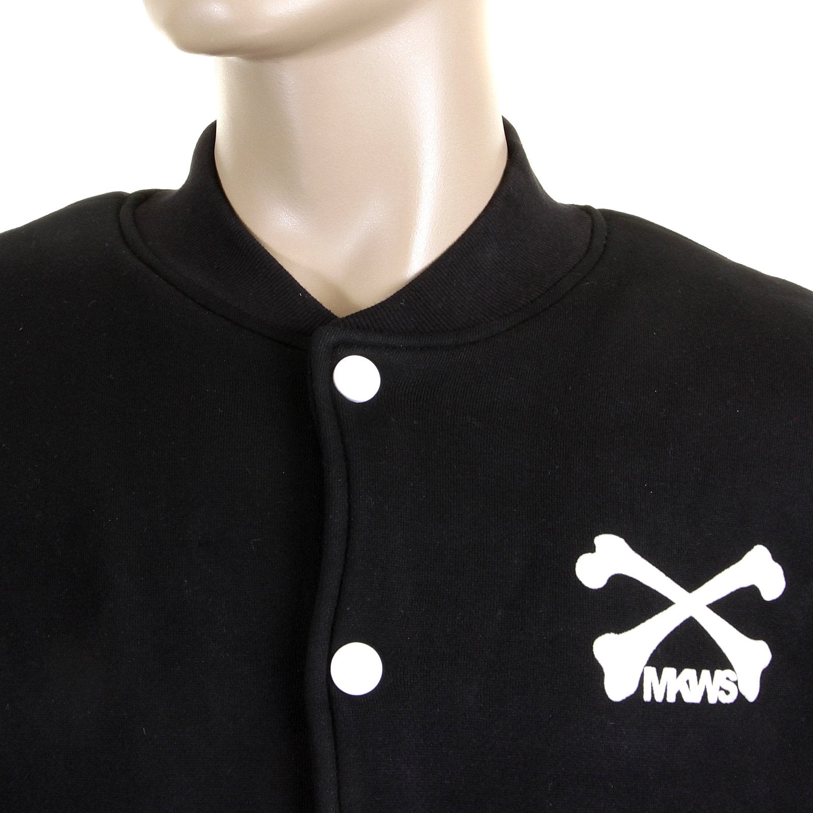 RMC MKWS REGULAR FIT MENS BLACK COTTON BASEBALL JACKET WITH PRESS STUD CLOSURE REDM5835