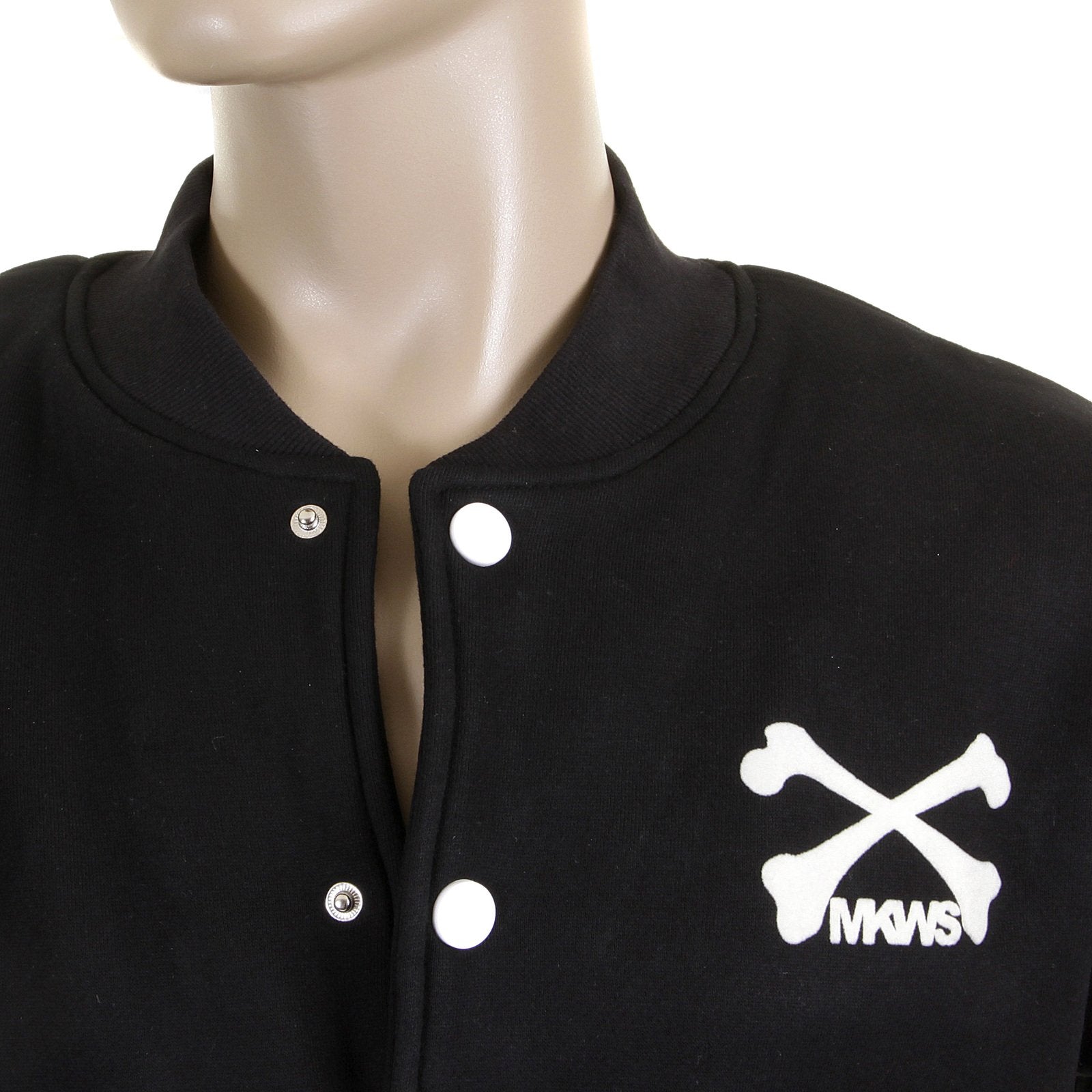 RMC MKWS REGULAR FIT MENS BLACK COTTON BASEBALL JACKET WITH PRESS STUD CLOSURE REDM5835
