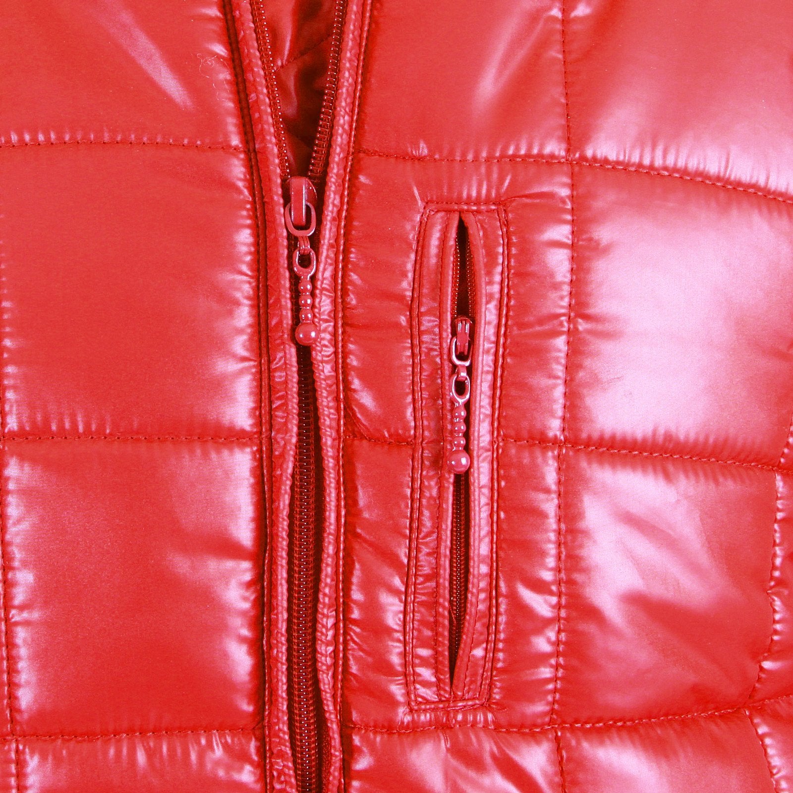 RMC MARTIN KSOHOH NYLON ZIP UP DOWN FILLED RQJ1088 REGULAR FIT MENS QUILTED JACKET IN RED REDM5838