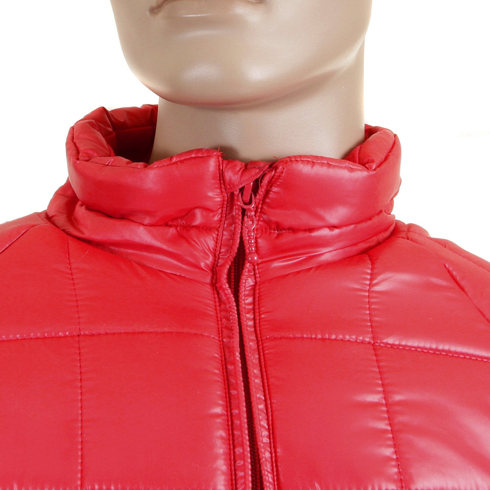 RMC MARTIN KSOHOH NYLON ZIP UP DOWN FILLED RQJ1088 REGULAR FIT MENS QUILTED JACKET IN RED REDM5838