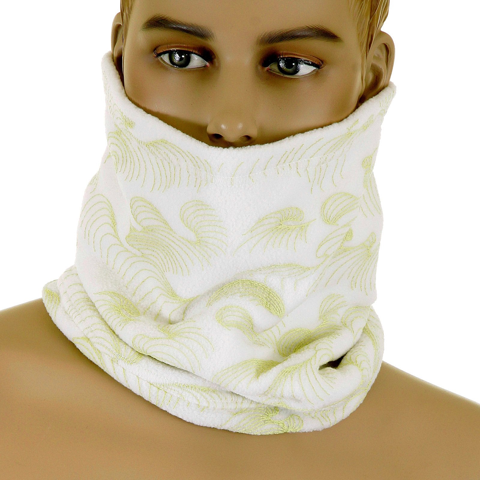 RMC MARTIN KSOHOH MKWS FLEECE 5515N01D5 REVERSIBLE NECK WARMER SNOOD IN OFF WHITE REDM5482A