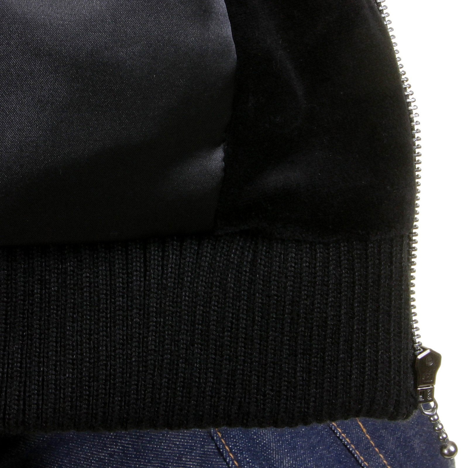 RMC JEANS REGULAR FIT HOODED EMPIRE DRAGON EMBROIDERED BLACK VELVET JACKET FOR MEN WITH ZIP CLOSURE REDM2355