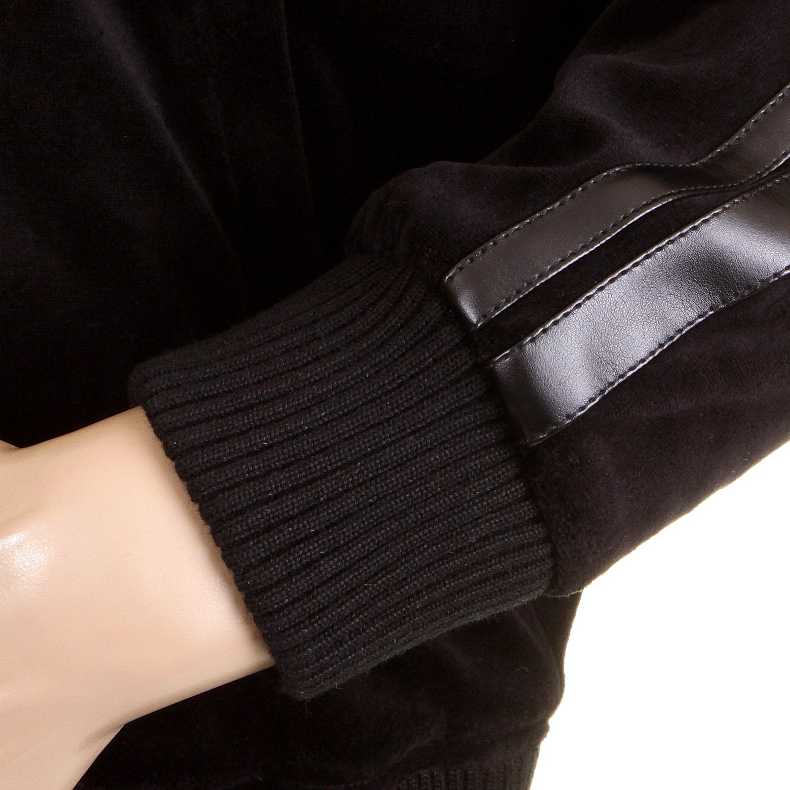 RMC JEANS REGULAR FIT HOODED EMPIRE DRAGON EMBROIDERED BLACK VELVET JACKET FOR MEN WITH ZIP CLOSURE REDM2355