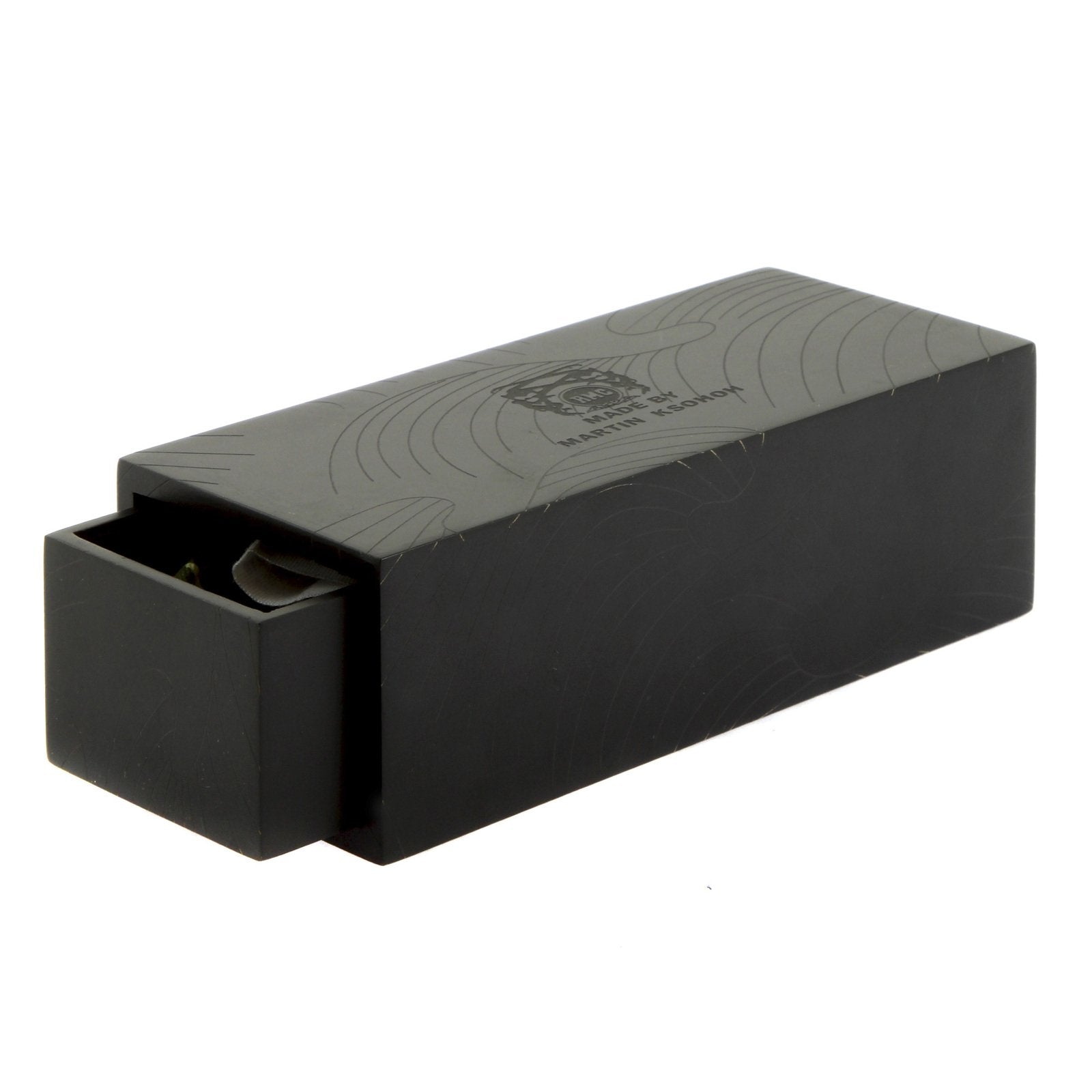 RMC JEANS TOYO LANYARD RQA11005 EMBROIDERED DENIM STRAP KEY CHAIN PRESENTED IN HAND CRAFTED WOODEN BOX REDM0484