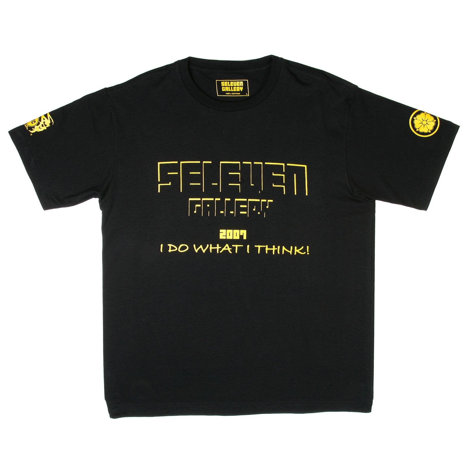 RMC JEANS X YOROPIKO LIMITED EDITION REGULAR FIT YELLOW SELEVEN T-SHIRT IN BLACK YORO3775